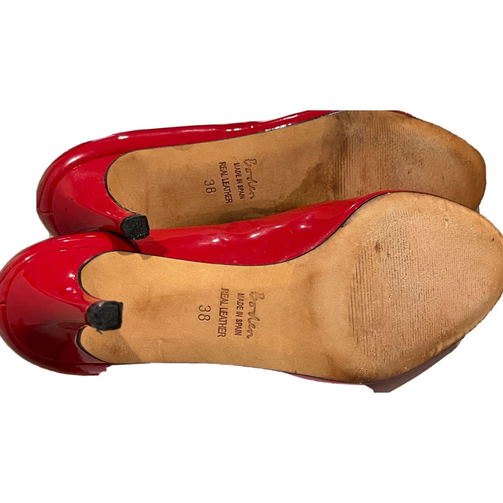 Boden VINTAGE Boden Women Heel Court Shoes Red Leather Pointed Toe Stiletto Party | US 7 Size US 7 / IT 37 - 6 Thumbnail
