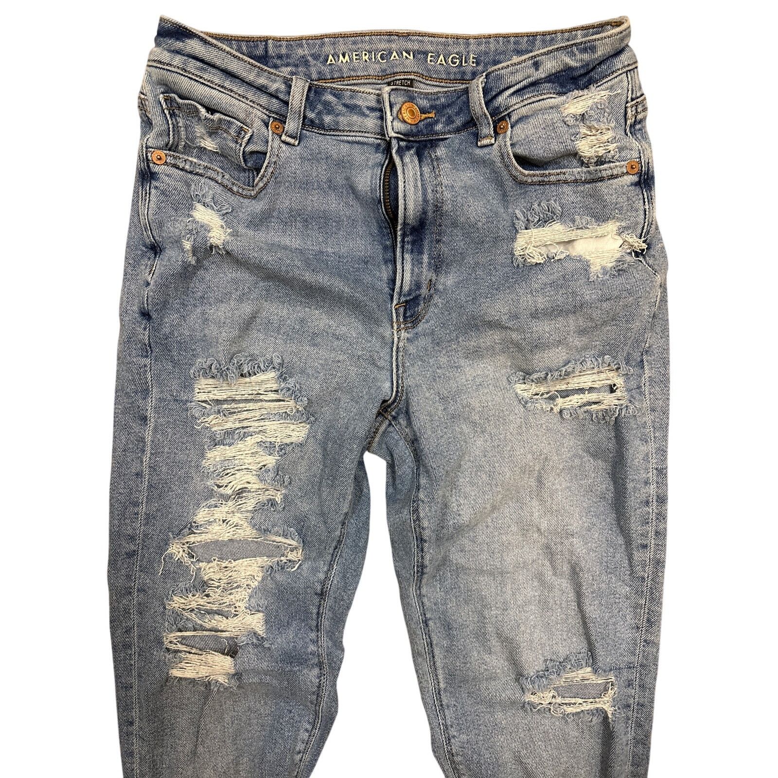 American Eagle Outfitters American Eagle stretchy Mom Jean distressed size 6 regular Size 28" / US 6 / IT 42 - 2 Thumbnail