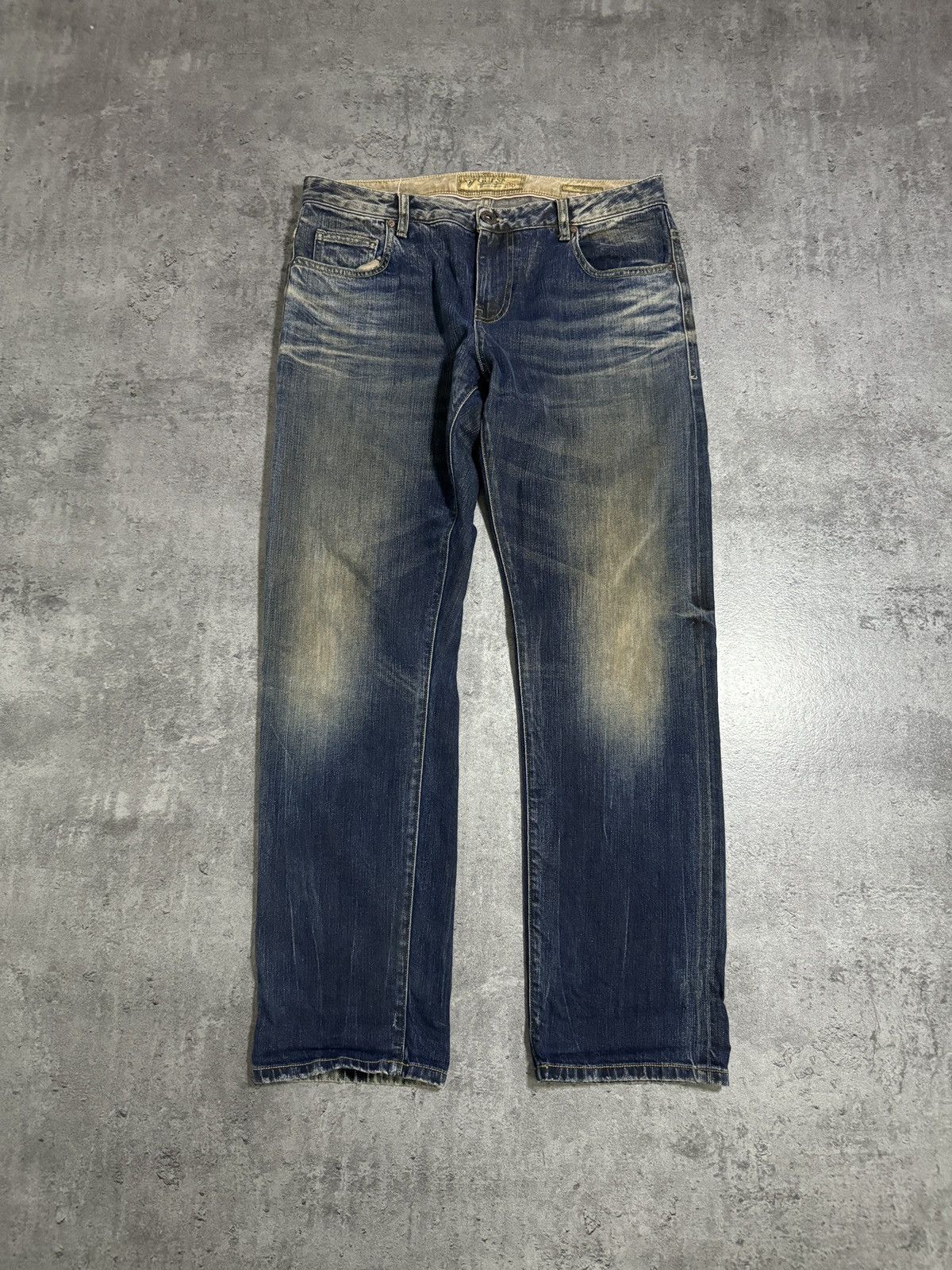 Japanese Brand × Vintage Guess Selvedge Vintage Baggy Jeans Distressed Rap Skate Y2K Size US 28 / EU 44 - 6 Thumbnail
