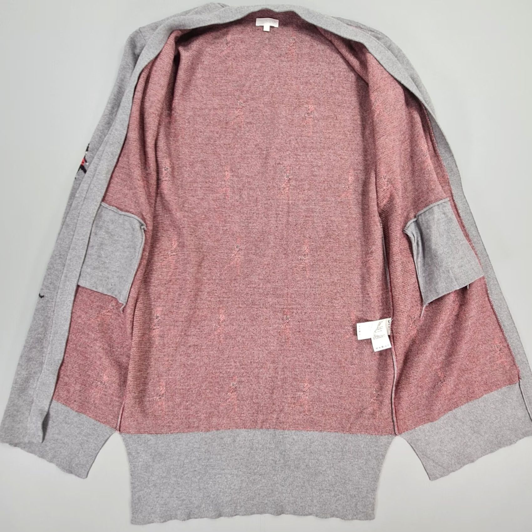 Vintage B+ab Womens Cardigan Grey XS Long Sleeve V-Neck Open Front Pockets Knitted Lightweight Relaxed Knit Jumper Casual Autumn Spring Summer Winter Size XS / US 0-2 / IT 36-38 - 6 Thumbnail