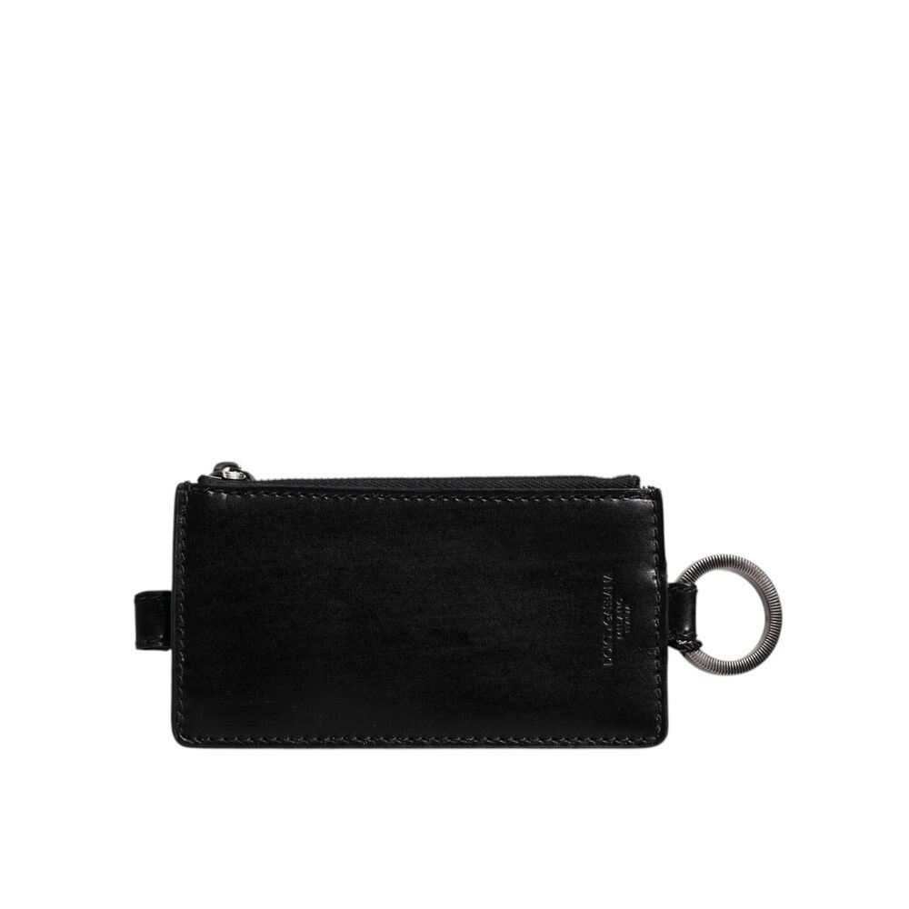 Dolce & Gabbana Dolce & Gabbana Black Horse Leather Lanyard Logo Card Holder Size ONE SIZE - 2 Thumbnail