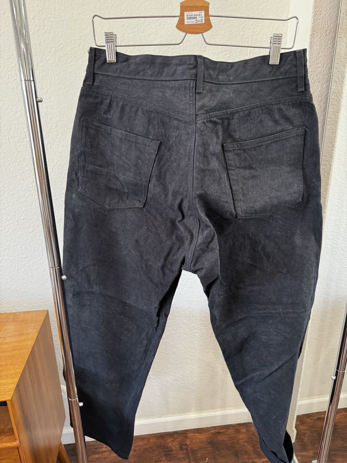 Engineered Garments FW22 Wide Peg Jean Black 14oz Bull Denim size S Size US 33 - 3 Thumbnail