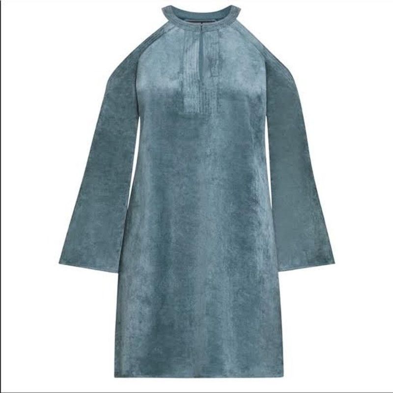 Bcbgmaxazria BCBGMaxAzria | Laguna faux suede cold shoulder dress | XXS Size XXS / US 00 / IT 34 - 4 Thumbnail