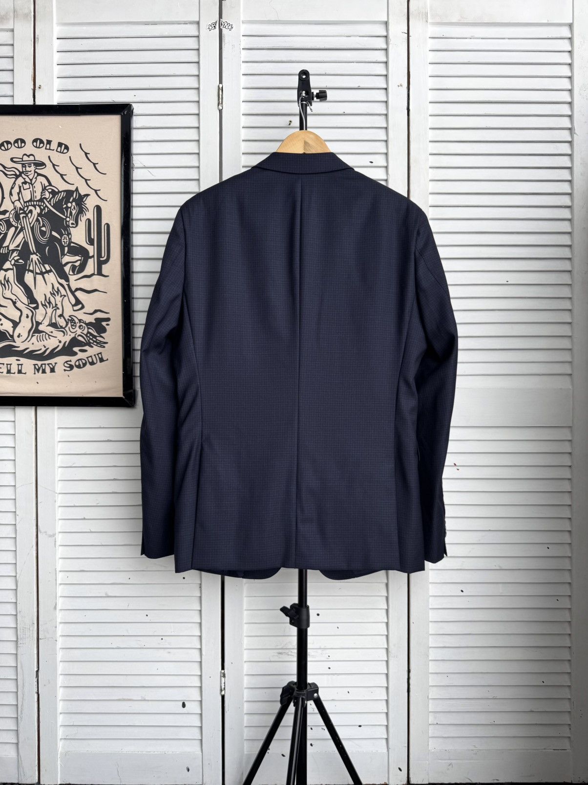 Hugo Boss Hugo Boss Loro Piana Full Canvas Wool Blazer Navy Size 42R - 2 Thumbnail