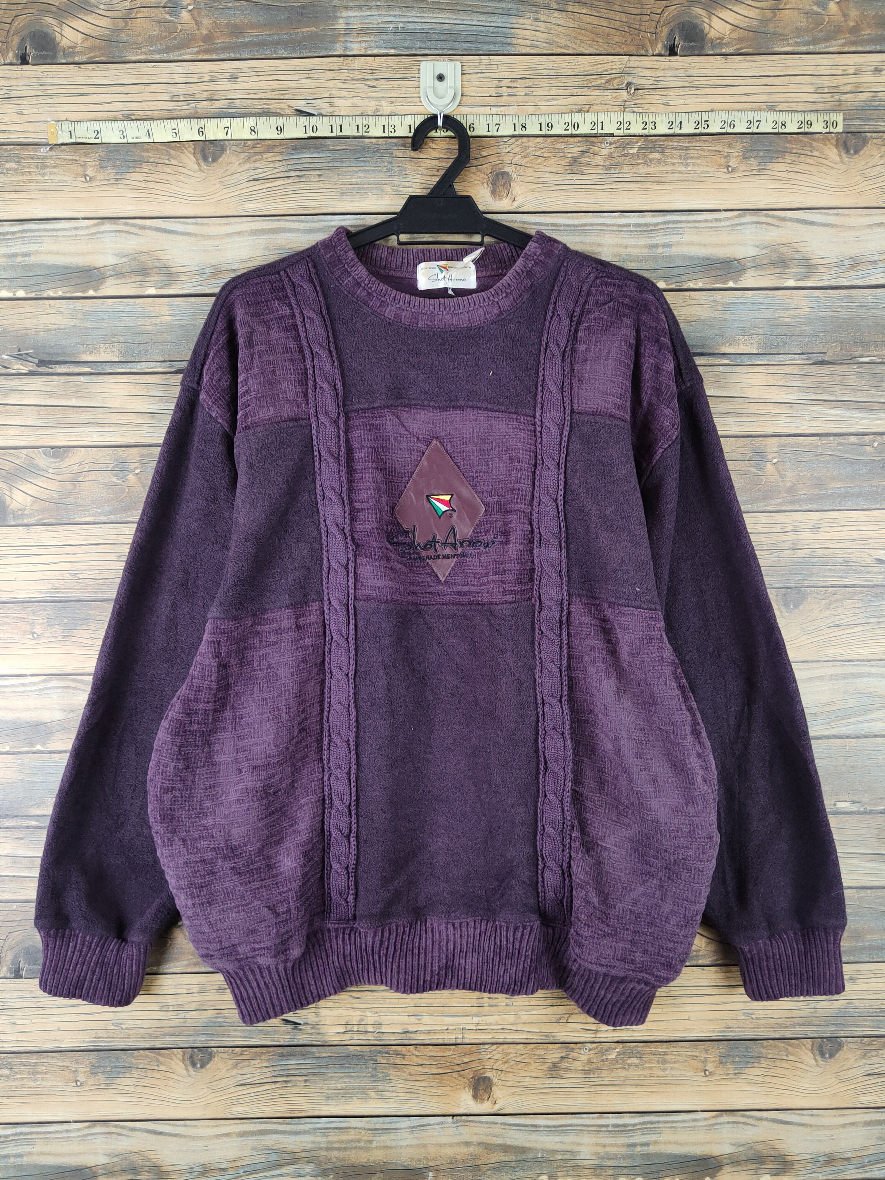 Japanese Brand × Vintage DL Short Arrow Purple Wool Sweatshirts #373 Size US L / EU 52-54 / 3 - 1 Thumbnail