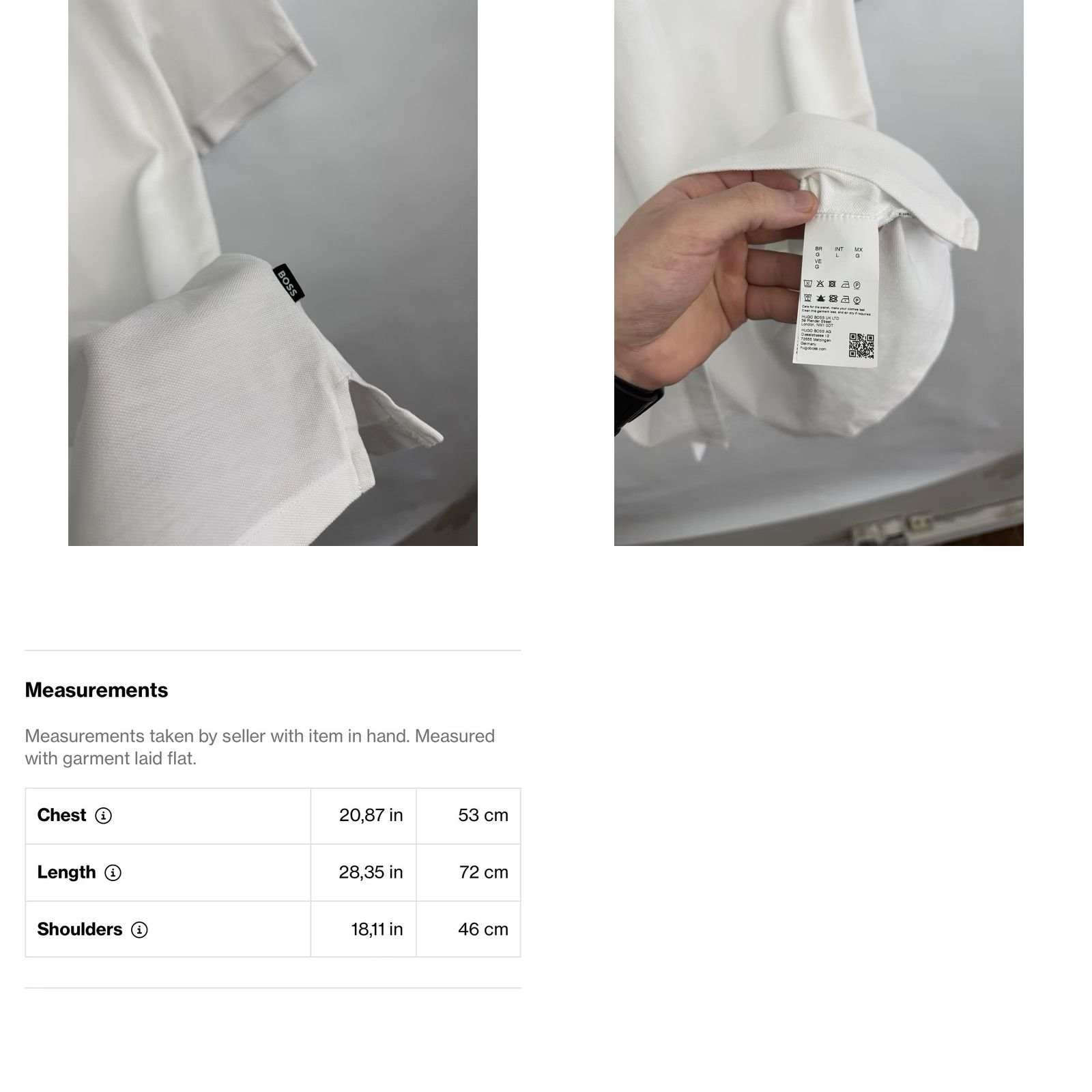 Hugo Boss Hugo Boss Polo T-Shirt Luxury Classic White L Men Size US L / EU 52-54 / 3 - 9 Thumbnail