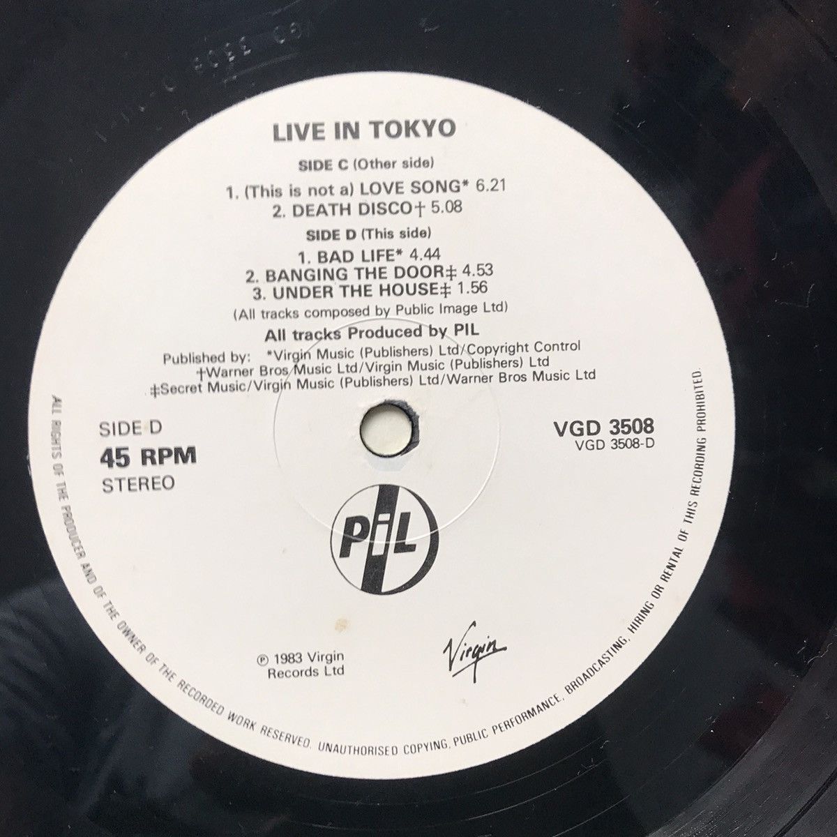 Other PIL PUBLIC IMAGE LTD LIMITED vinyl DOUBLE 2 Vinyl - LIVE jpn Size ONE SIZE - 18 Thumbnail