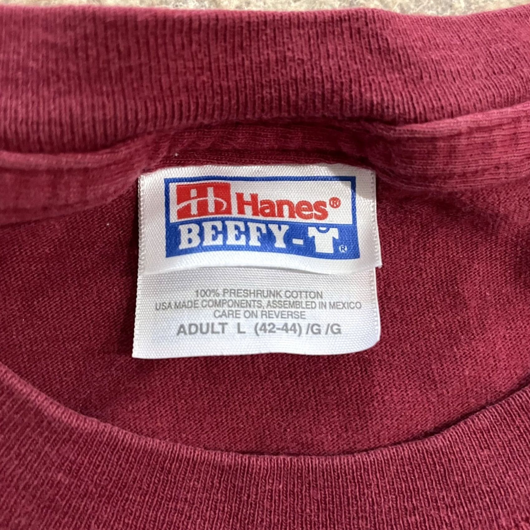 Lee Lee Shirt Mens L Red VTG Hanes Beefy Ann Womack TOUR graphic Tee Size Size US L / EU 52-54 / 3 - 4 Thumbnail