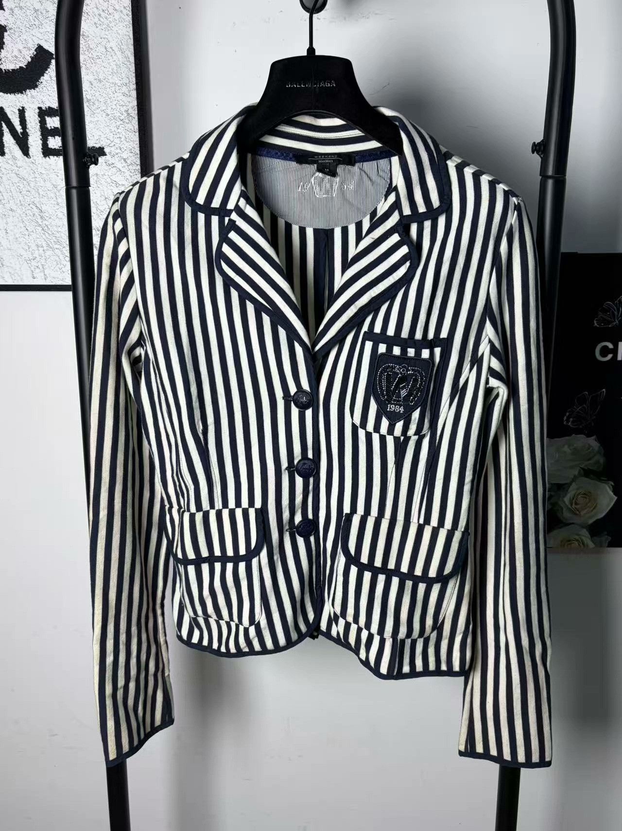 Max Mara Max Mara Formal White Jacket M Women Size M / US 6-8 / IT 42-44 - 1 Thumbnail
