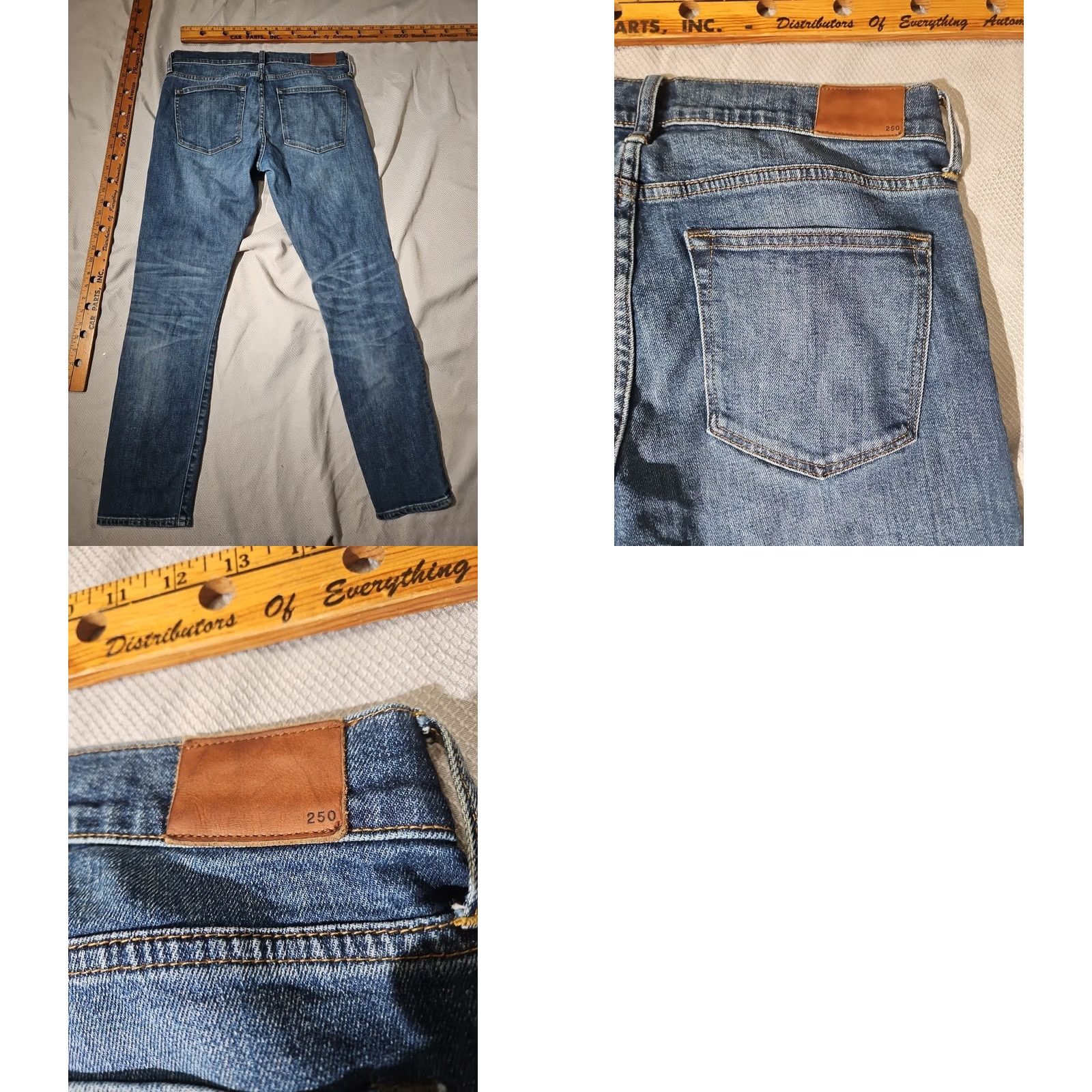 J.Crew J.CREW Jeans Men 33x30 Blue Stretch Kurabo Japanese Denim Casual Whisker Pants Slim Fit 5-Pocket Men’s Blue Jeans Size US 33 - 10 Thumbnail