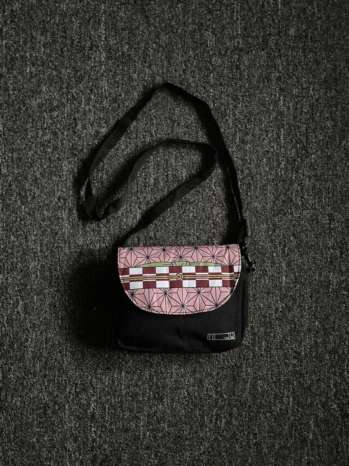 Japan Anime Demon Slayer Crossbody Bag in Black, Men's