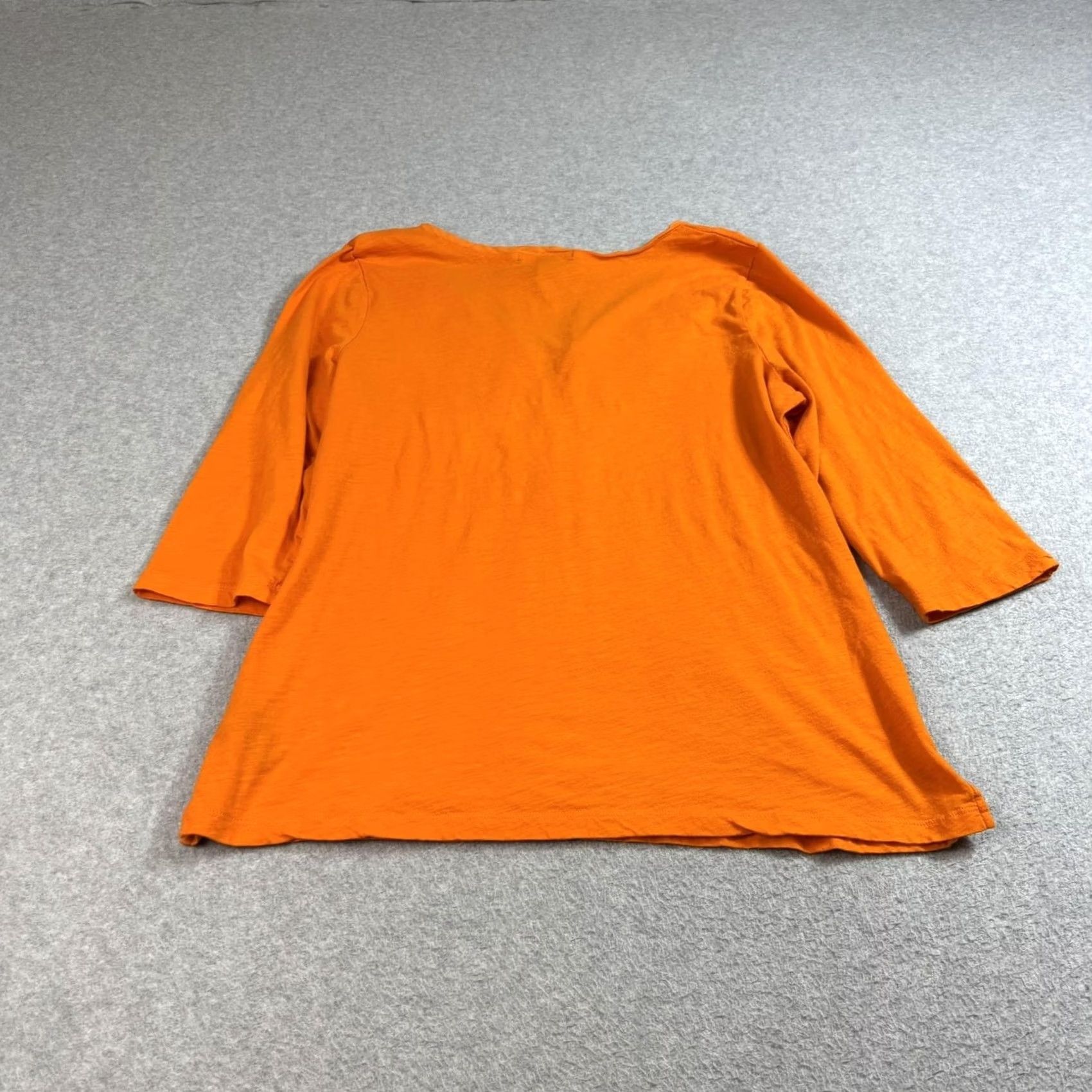 Ralph Lauren Lauren Ralph Lauren Shirt Womens XL Orange Embroidered Boho 3/4 Sleeve Button Tunic Top Blouse Size XL / US 12-14 / IT 48-50 - 2 Thumbnail