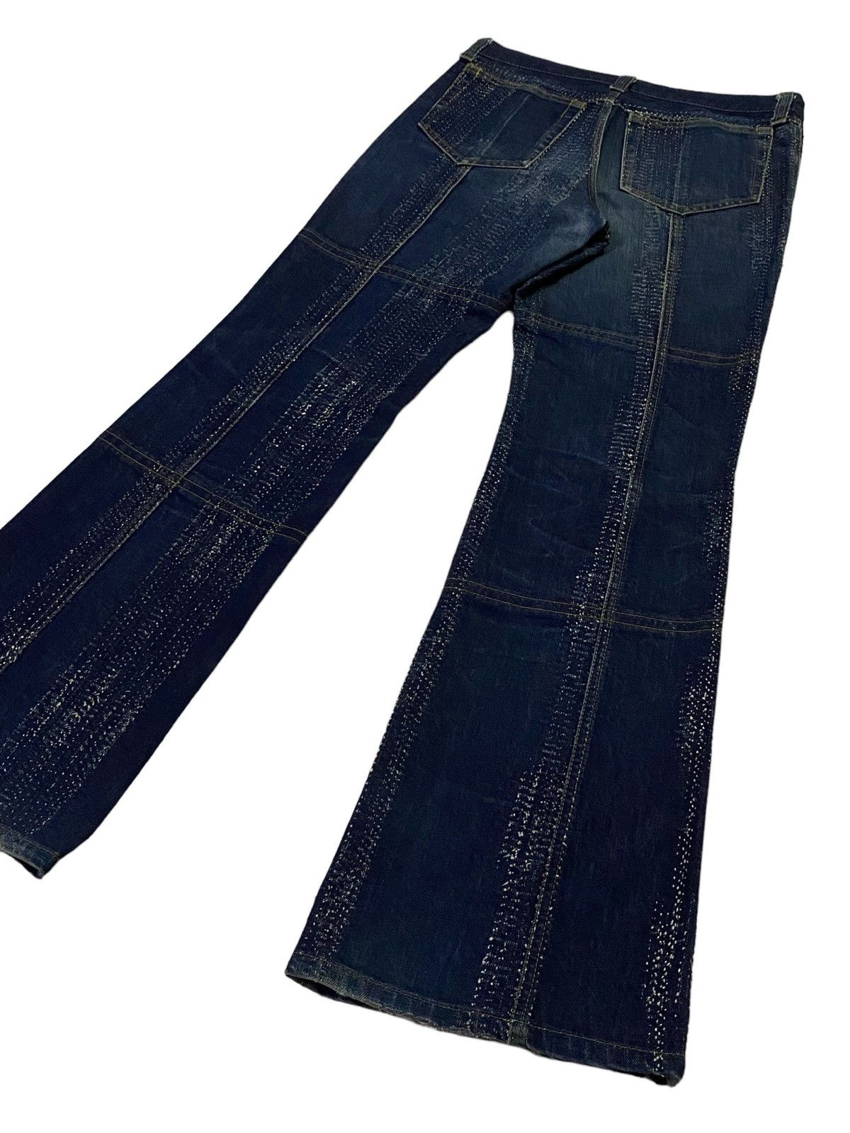 Tornado Mart Tornado Mart Flare Textile Boro Line Style Denim Pants Size US 30 / EU 46 - 23 Thumbnail