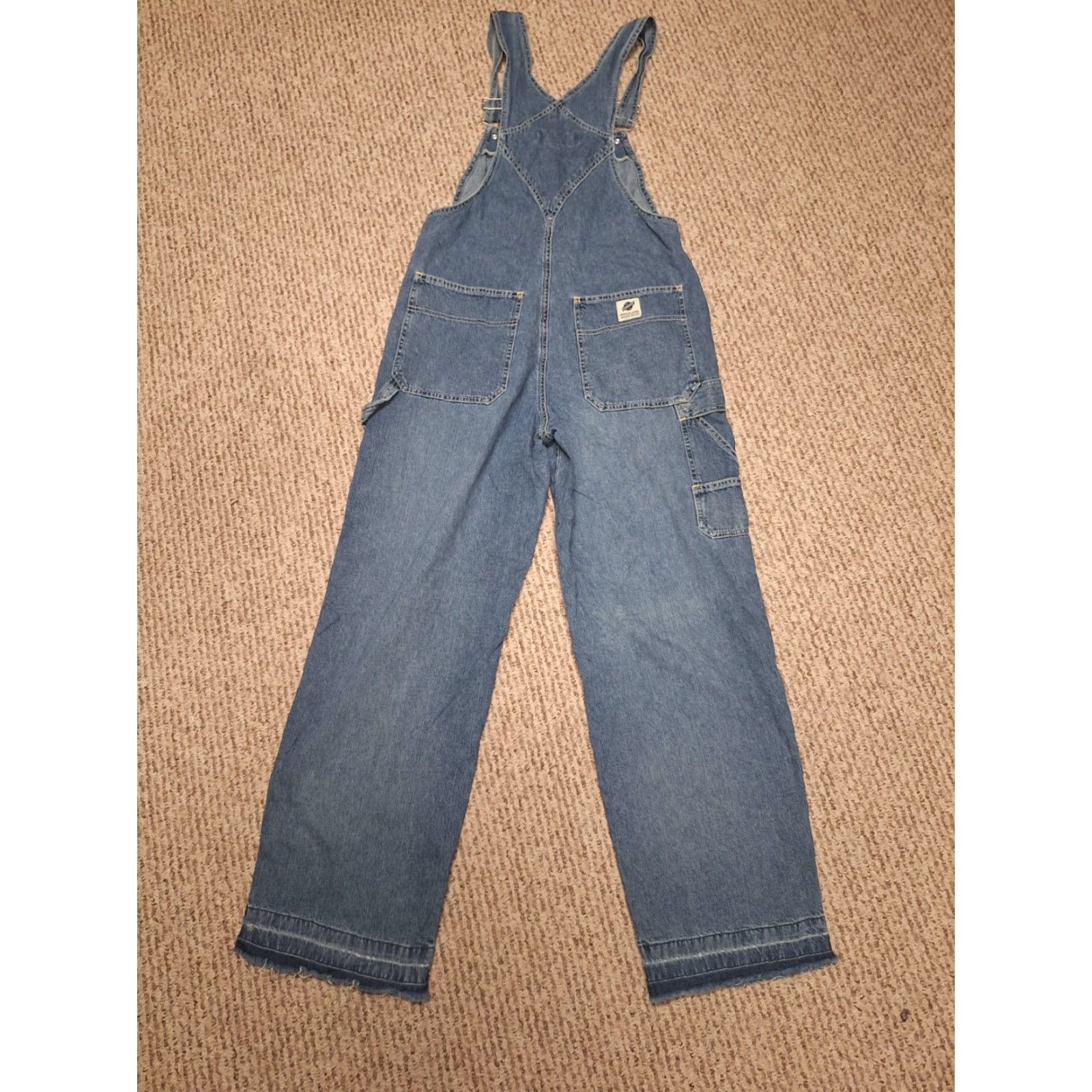 American Eagle Outfitters VINTAGE American Eagle Outfitters Overalls Denim Jeans Bibs Carpenter Y2K 2000s Small Blue Women S Jeans Pirates? Size 28" / US 6 / IT 42 - 5 Thumbnail