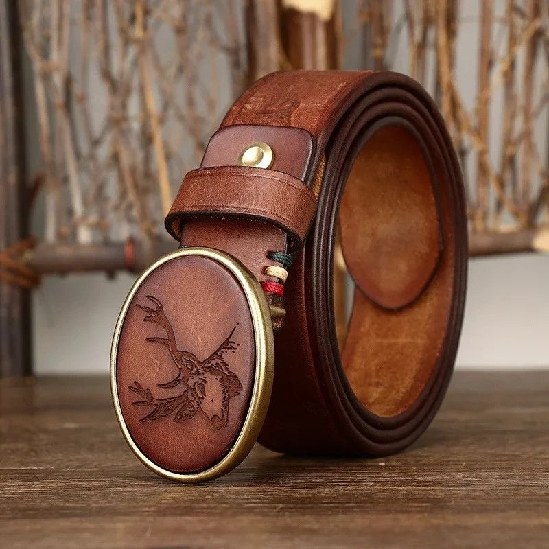 Japanese Brand × Vintage Deer emboss belt Size ONE SIZE - 3 Thumbnail
