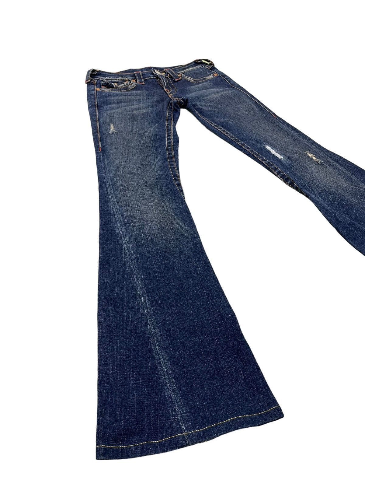 True Religion Flare Jeans Skinny True Religion Stretch Distress Denim 6🟦3 Size US 28 / EU 44 - 1 Thumbnail