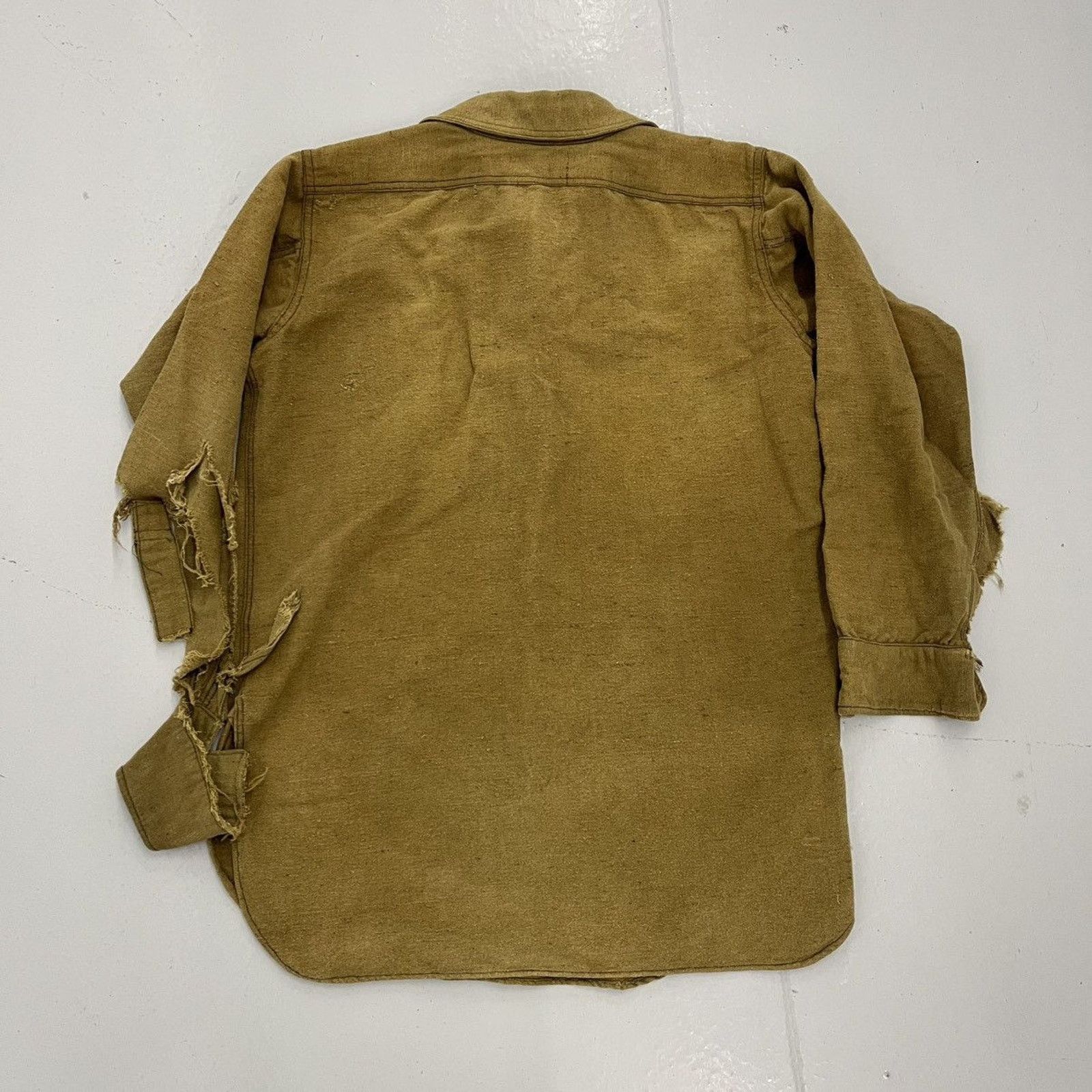Other Vintage 30s 40s Tan Cotton Workwear Chin Strap Shirt Size US S / EU 44-46 / 1 - 5 Thumbnail