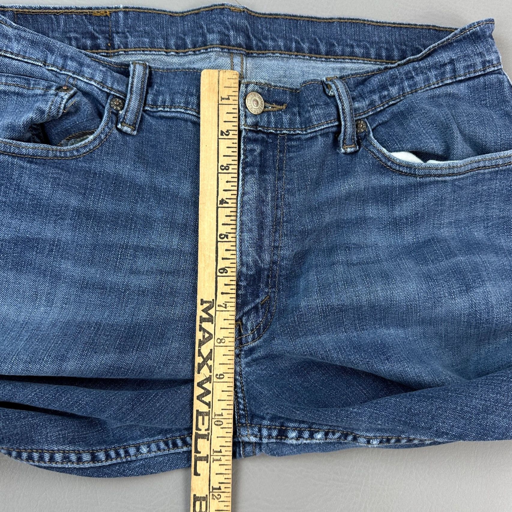 Levi's Levi's 514 Jeans Mens 34x34 Blue Dark Wash Denim Straight Fit Stretch Casual Size US 34 / EU 50 - 5 Thumbnail