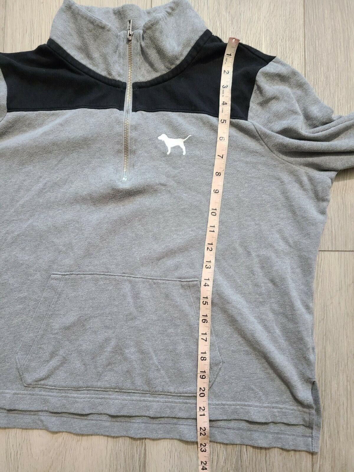 Pink Victoria Secret Pink Pullover Sweatshirt Grey Black V Neck Size M / US 6-8 / IT 42-44 - 4 Thumbnail