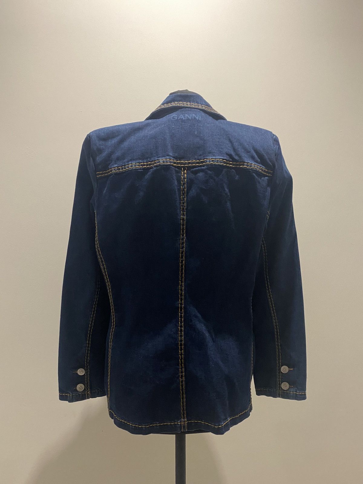 Ganni GANNI Denim Jacket – Scandinavian Designer Size M / US 6-8 / IT 42-44 - 2 Thumbnail