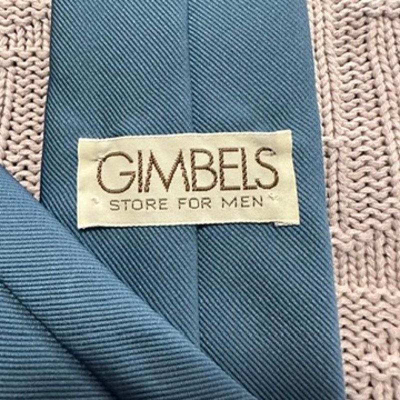 Vintage Vintage Gimbels solid blue tie Size ONE SIZE - 4 Thumbnail