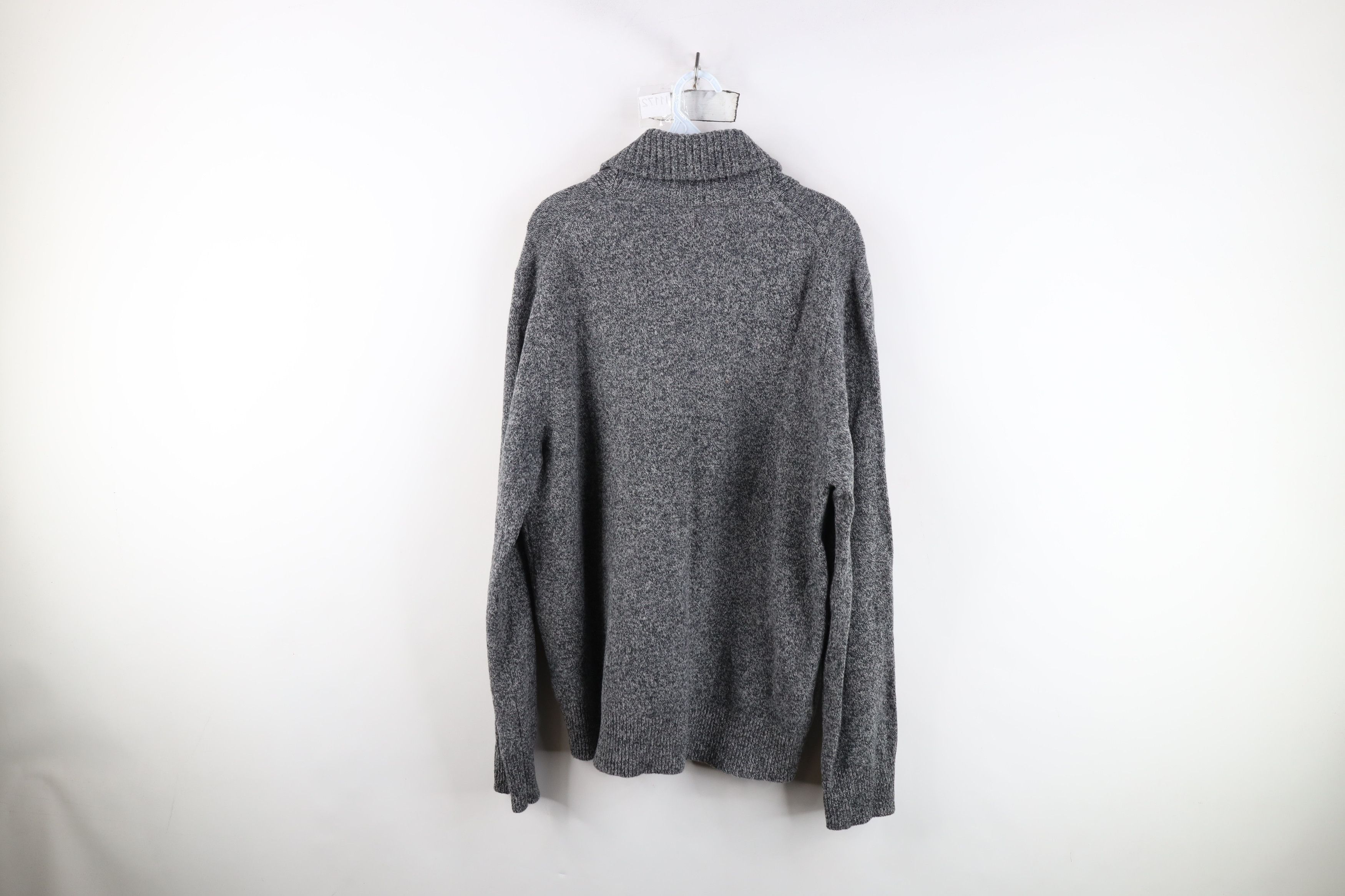 J.Crew J Crew Lambswool Knit Henley Shawl Sweater Heather Gray Size US L / EU 52-54 / 3 - 8 Thumbnail