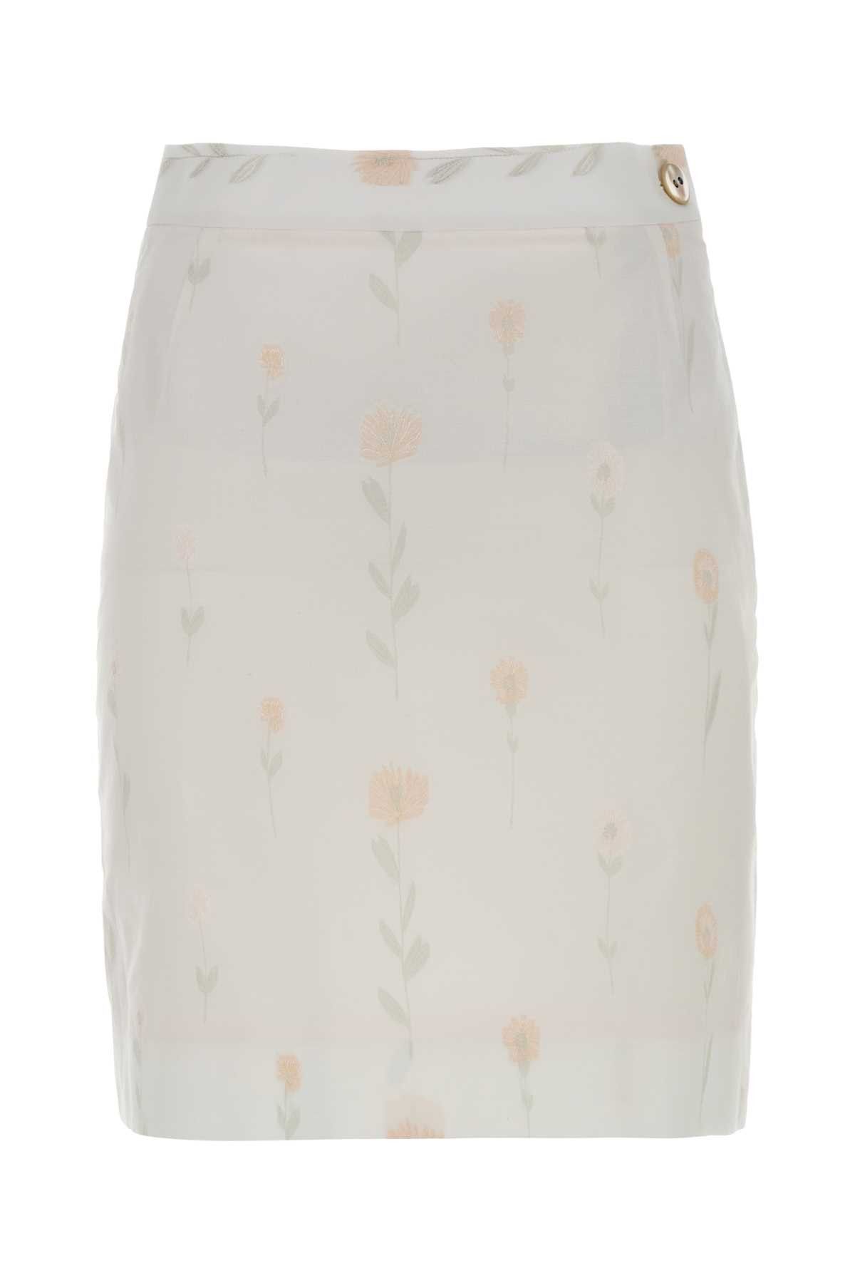 Vivienne Westwood Floral Cotton Blend Crotch Mini Skirt Size 28" / US 6 / IT 42 - 1 Thumbnail