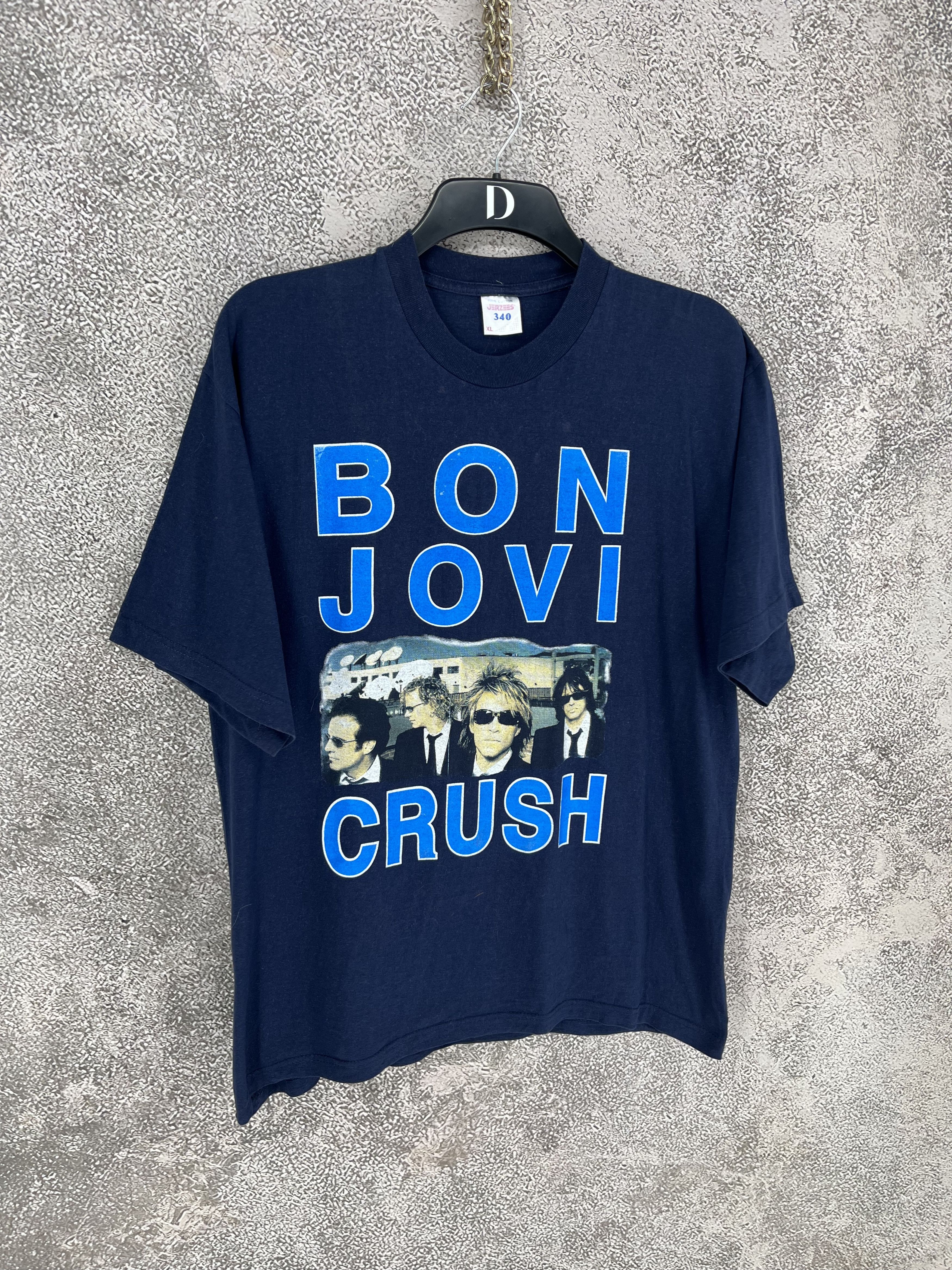 Vintage OFFER💥VINTAGE Y2K BON JOVI "CRUSH TOUR 2000" T SHIRT Size US XL / EU 56 / 4 - 2 Thumbnail