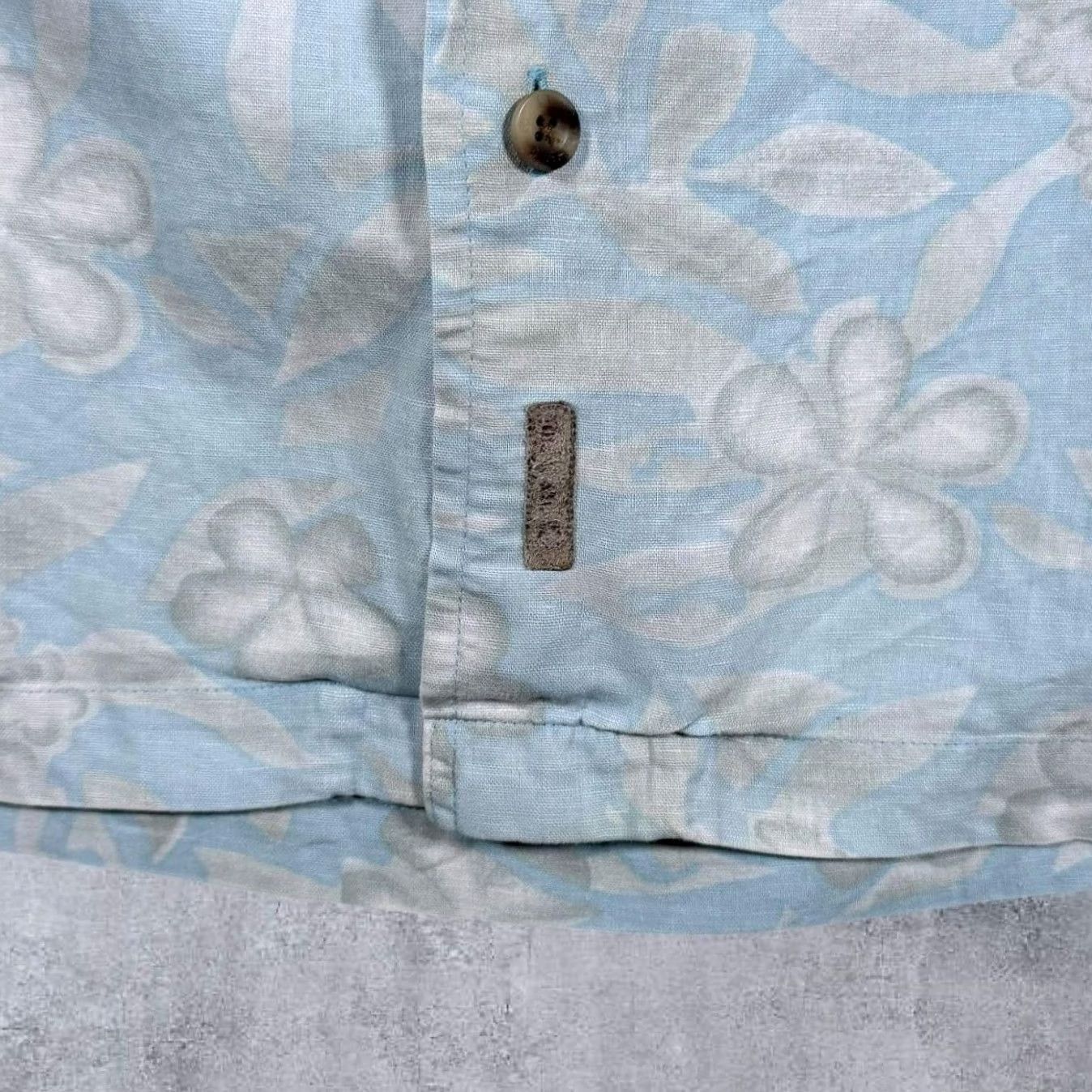 Timberland VINTAGE Timberland Hawaiian Floral Blue Shirt Classic Button-Up Mens Medium Linen Cotton Short Sleeve Collared Open Collar Size US M / EU 48-50 / 2 - 5 Thumbnail
