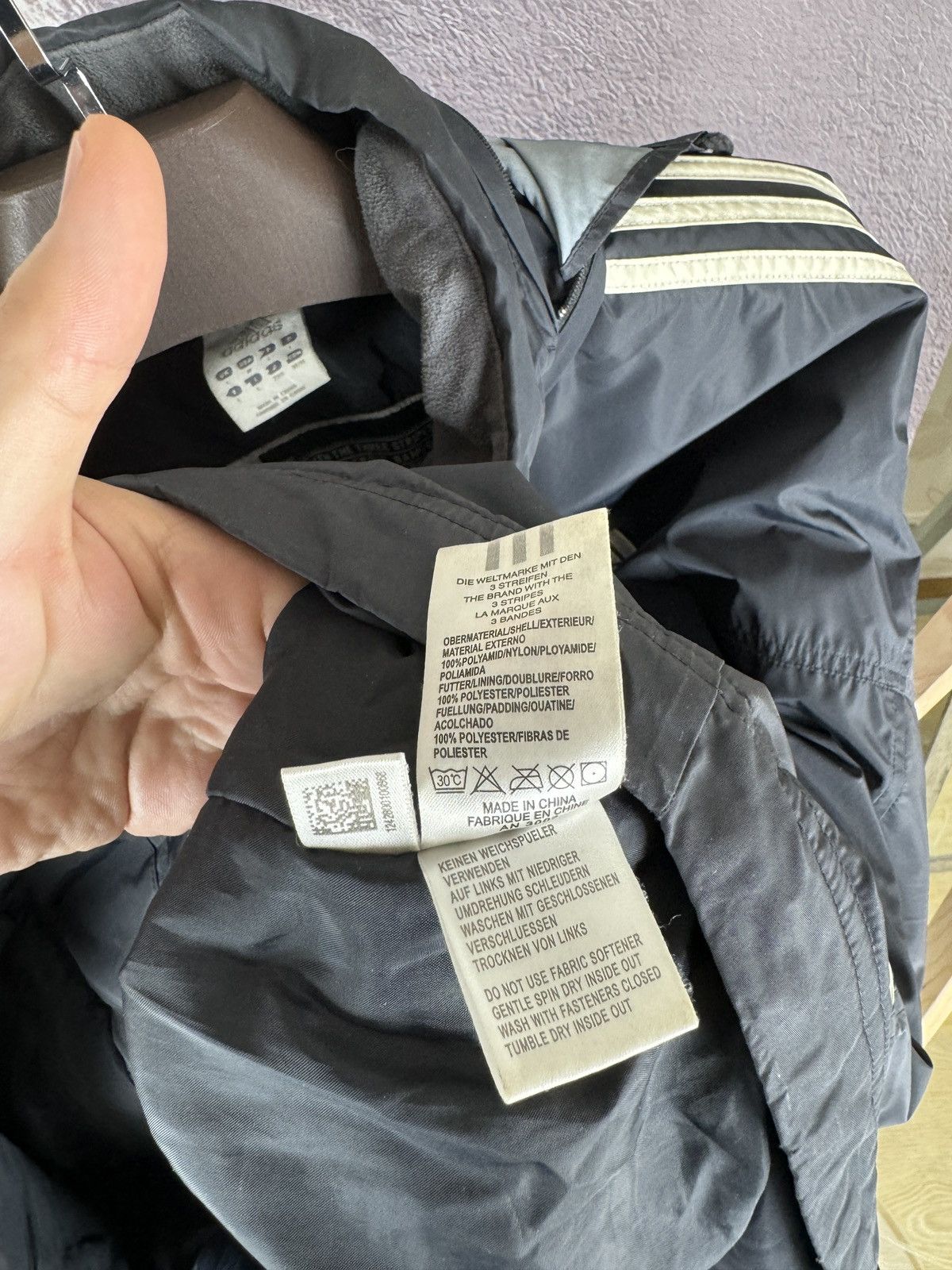 Adidas Adidas vintage y2k black nylon big logo parka jacket Size US L / EU 52-54 / 3 - 14 Thumbnail