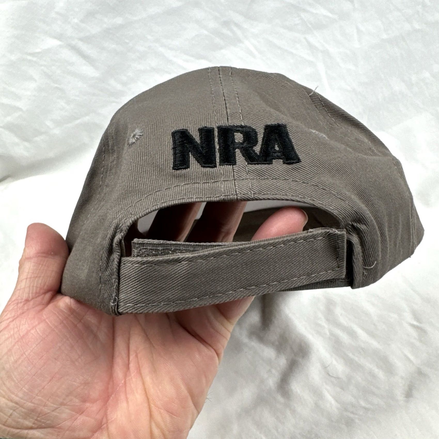 Vintage NRA Trucker Hat Brown Hook & Loop Embroidered Eagle Cotton Polyester Adjustable Twill Men Size ONE SIZE - 6 Thumbnail