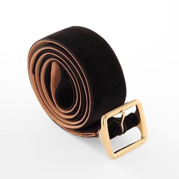 Louis Vuitton Louis Vuitton Velvet Leather Backed Branded Logo Buckle Belt Size ONE SIZE - 1 Thumbnail