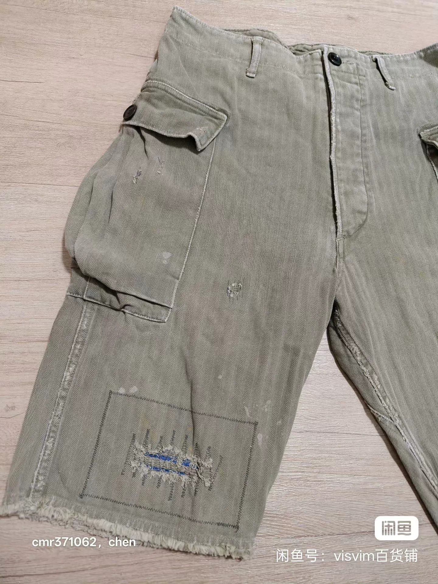 Visvim visvim 19aw crash vet shorts distressed olive 9 new Size US 30 / EU 46 - 2 Thumbnail