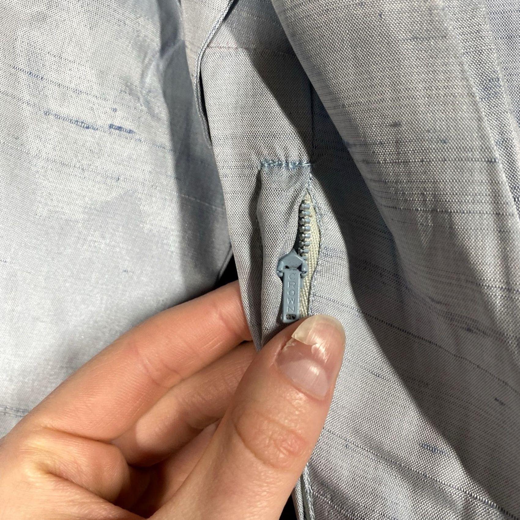 Vintage VINTAGE 1950s Silk Shirt Dress Women Size 12 Light Blue Belt Pleated Rockabilly Blue Shirt Dress Womens Size XL / US 12-14 / IT 48-50 - 7 Thumbnail