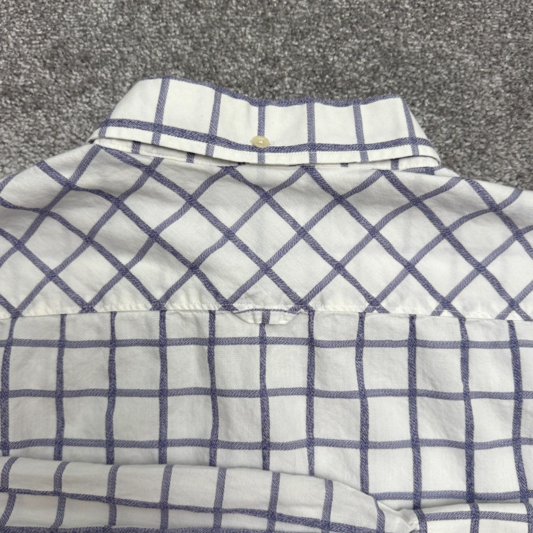 Ben Sherman Ben Sherman Slim Fit Windowpane Button Down Shirt Men XL Blue White Check Cotton Size US XL / EU 56 / 4 - 4 Thumbnail