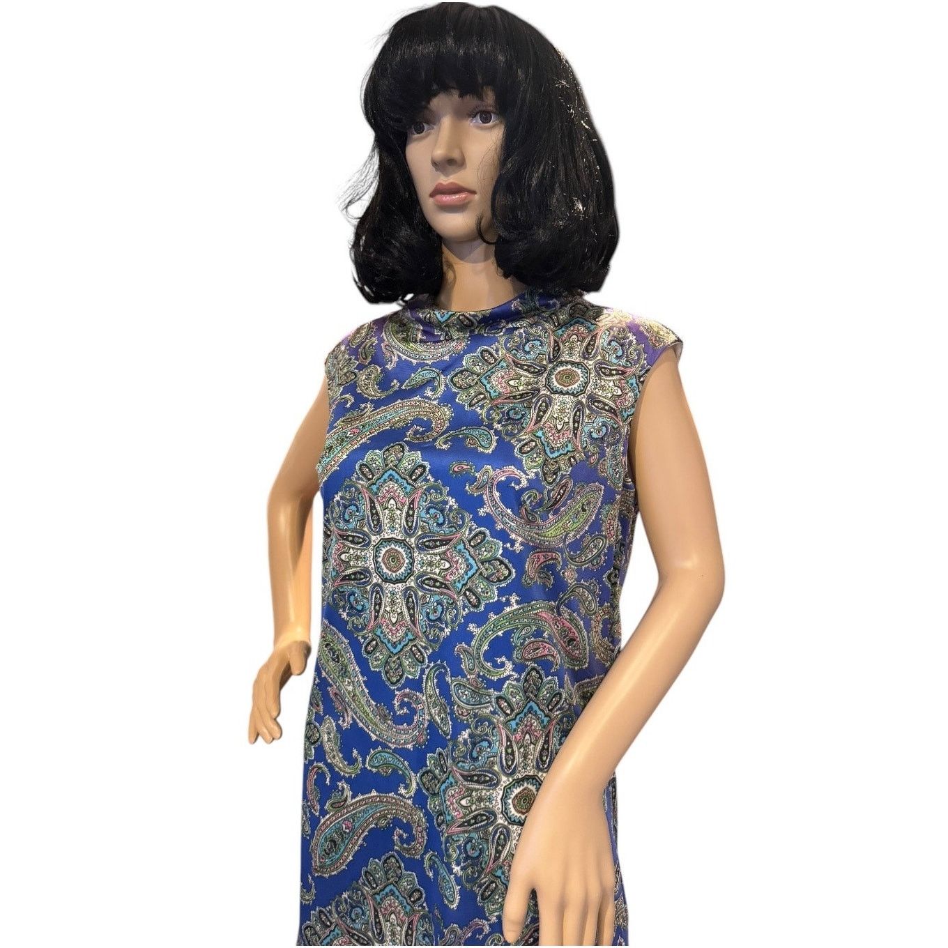 Vintage Vtg Sacony Ciella purple paisley sleeveless dress medium Size M / US 6-8 / IT 42-44 - 6 Thumbnail