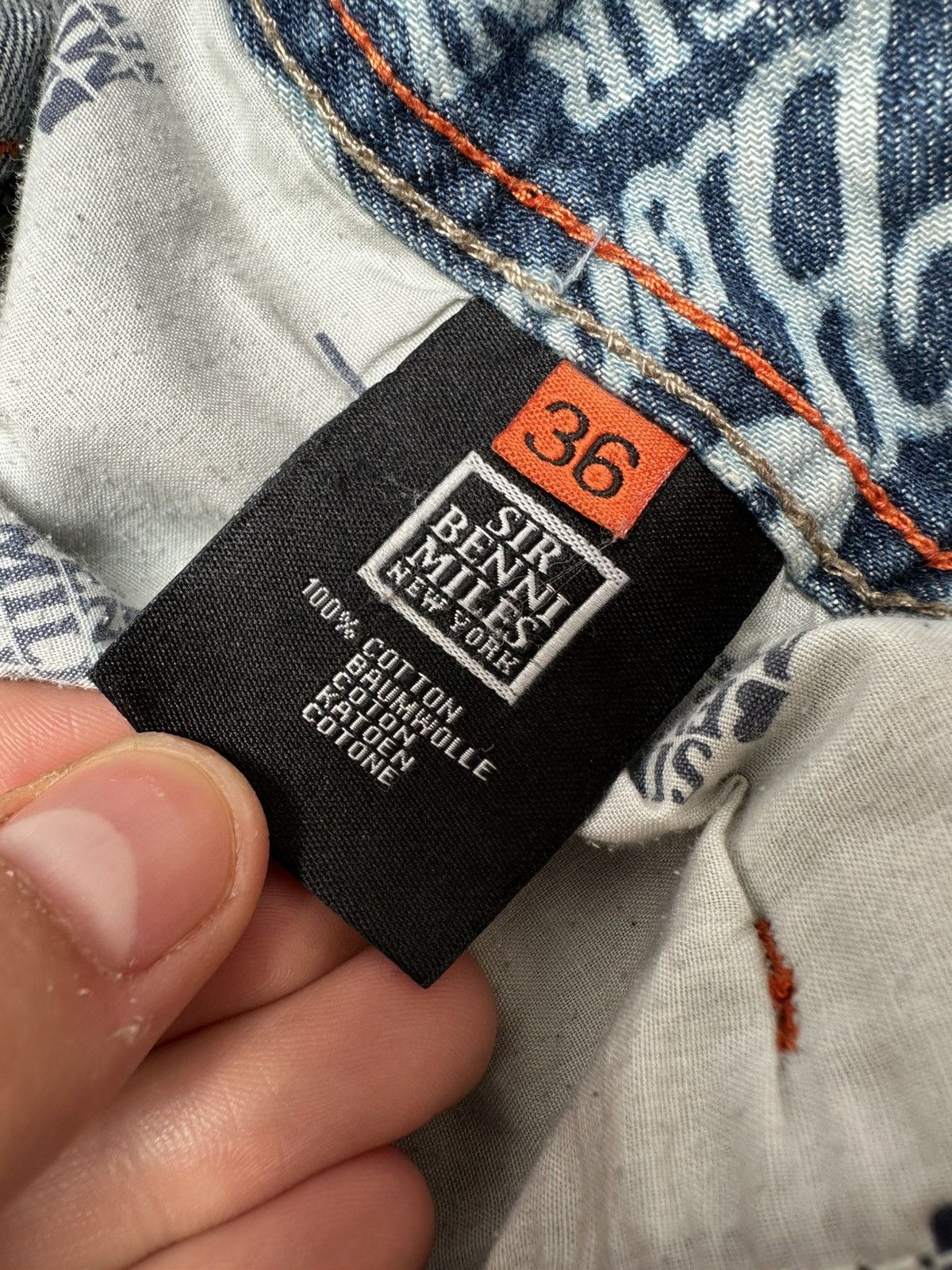 Japanese Brand Sir Benni Miles Baggy Graffiti Denim Shorts-Y2K Streetwear Size US 36 / EU 52 - 7 Thumbnail