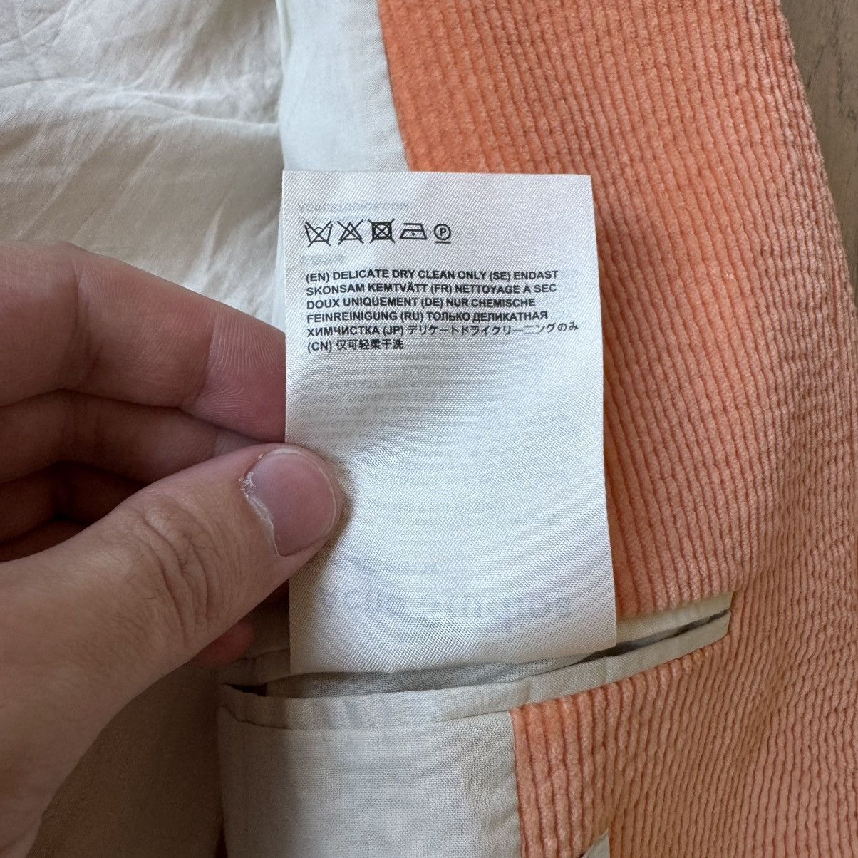 Acne Studios Acne Studios - Corduroy Suit Jacket Blazer - Peach Orange Size S / US 4 / IT 40 - 8 Thumbnail