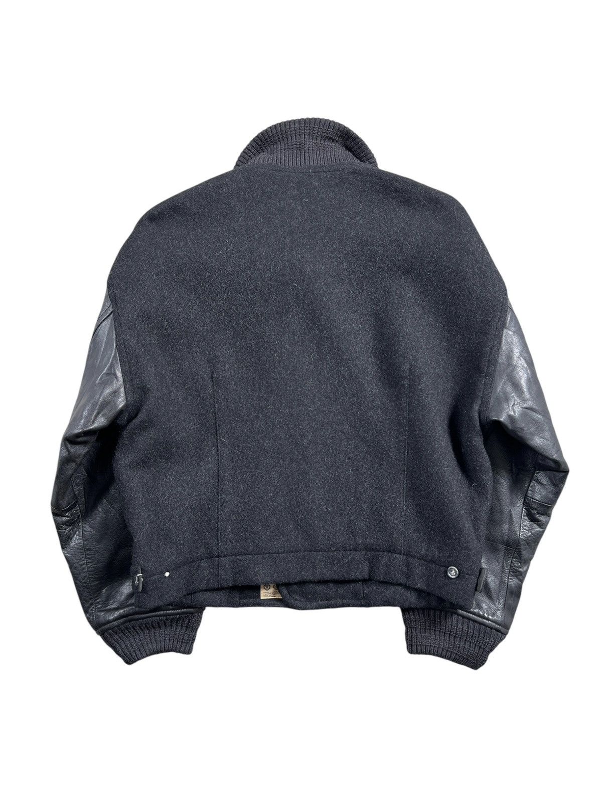 Japanese Brand × PPFM × Vintage 1990 Manic by PPFM Heavy Wool Leather Cropped Bomber Size US M / EU 48-50 / 2 - 2 Thumbnail
