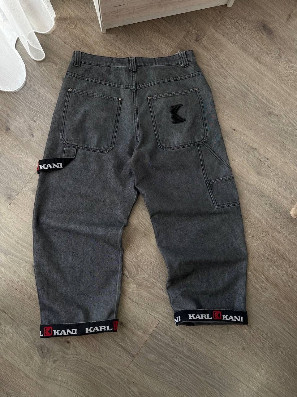 Karl Kani × Vintage Vintage Karl Kani Gray Baggy Distressed Faded Pants Size US 36 / EU 52 - 7 Thumbnail