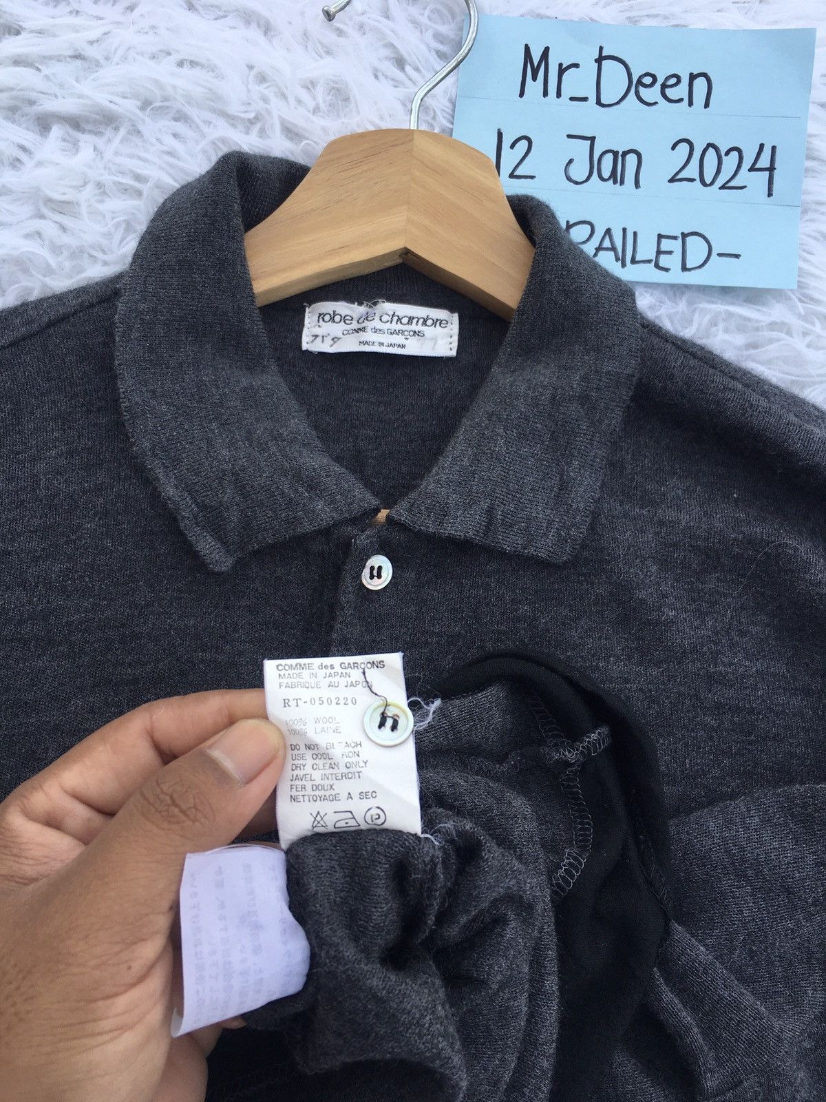 Comme des Garcons Vtg 90s Robe de Chambre Comme des Garcons wool Long sleeve Size US L / EU 52-54 / 3 - 13 Thumbnail