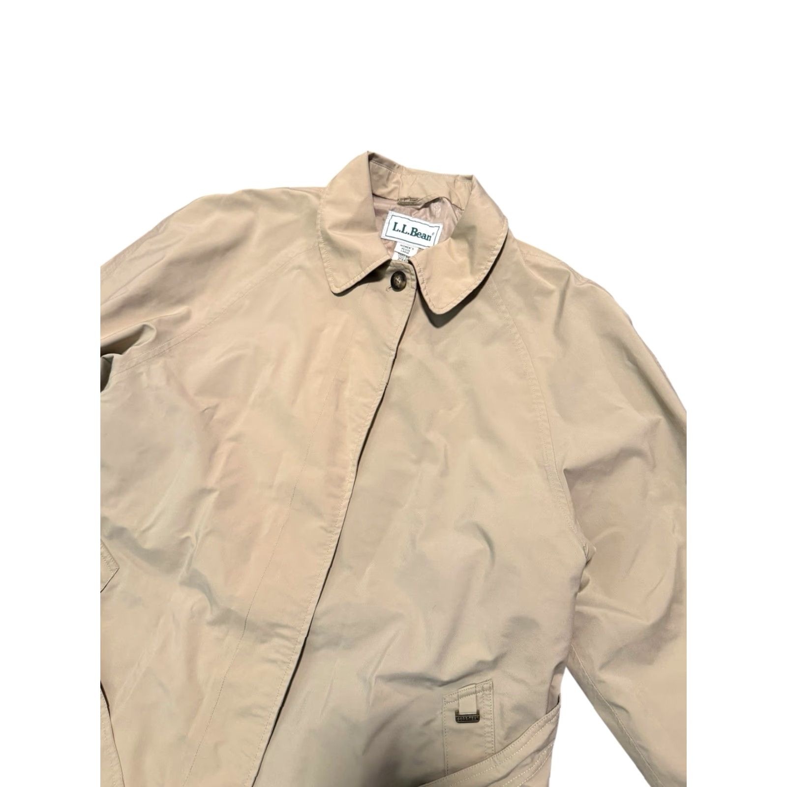 Vintage VINTAGE L.L. BEAN Women’s GORE-TEX Trench Coat Rain Jacket Khaki Tan PL Petite L Jacket Women Size L / US 10 / IT 46 - 3 Thumbnail