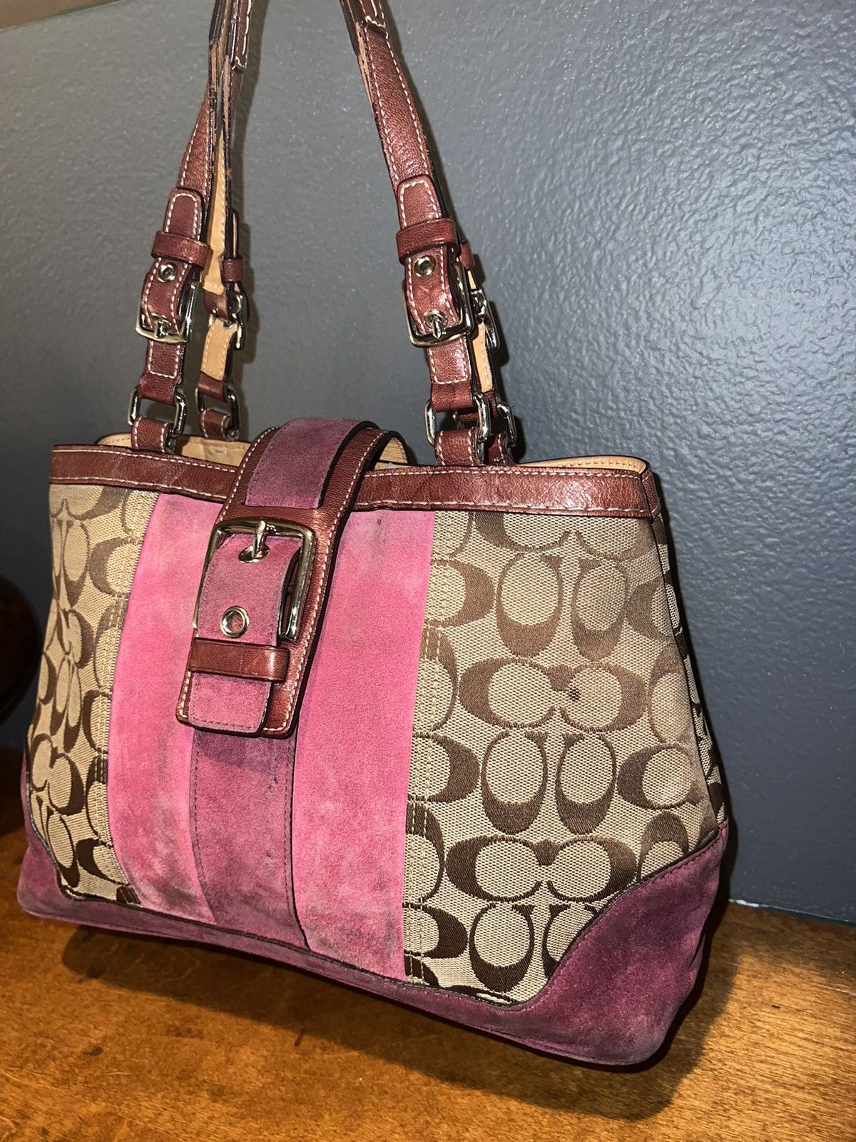Coach Coach Womens F04Q-7056 Purple Pink Brown Size ONE SIZE - 6 Thumbnail