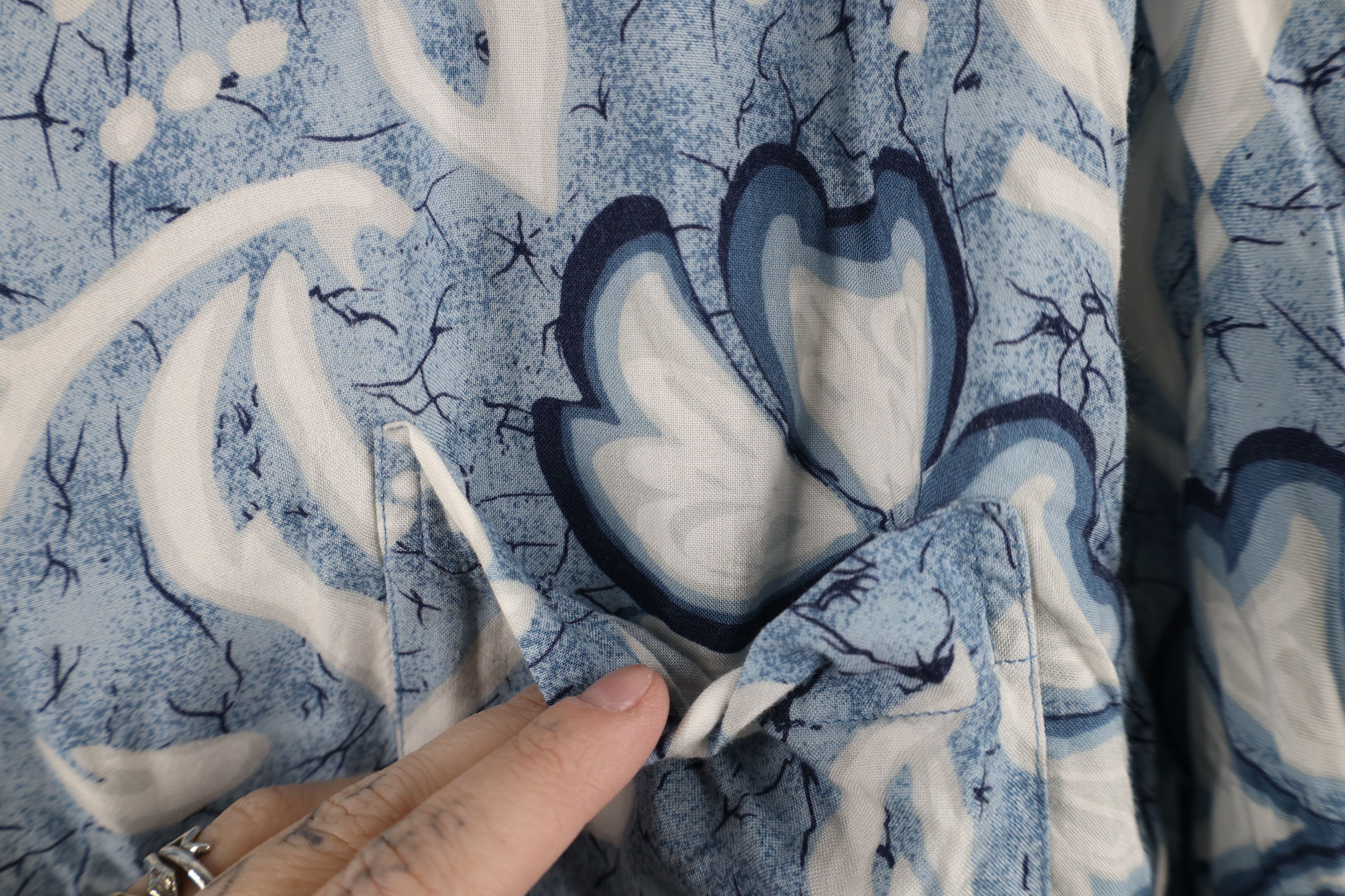 Vintage Vintage 90s Streetwear Flower Luau Hawaiian Button Shirt Size US XL / EU 56 / 4 - 4 Thumbnail