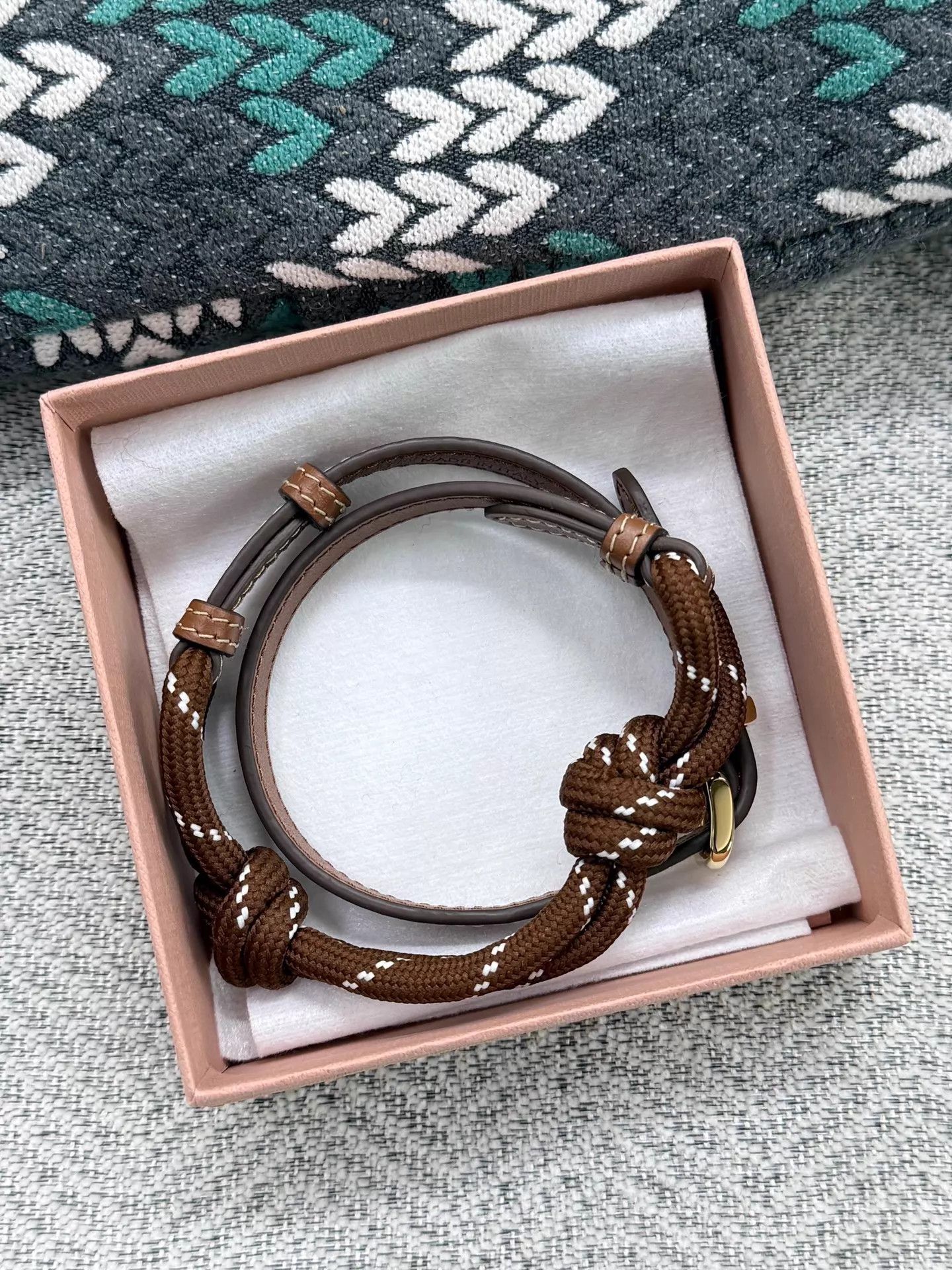 Miu Miu MIU MIU Unused Brown Leather Versatile Bracelet/Bag Chain Size ONE SIZE - 2 Thumbnail