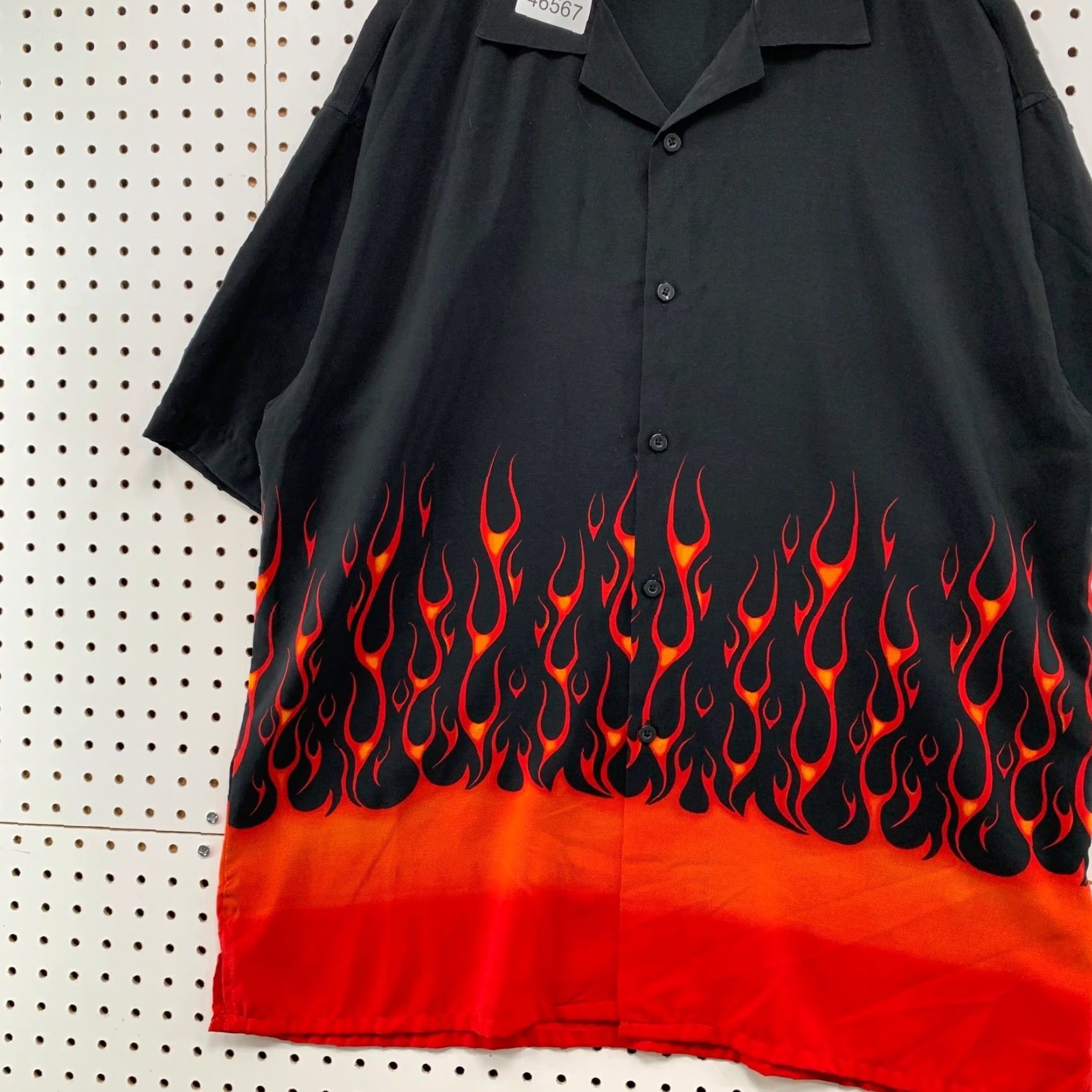 Vintage VINTAGE Flame Fire Button Shirt Mens XL Black Red Elliott Sport Size US XL / EU 56 / 4 - 5 Thumbnail