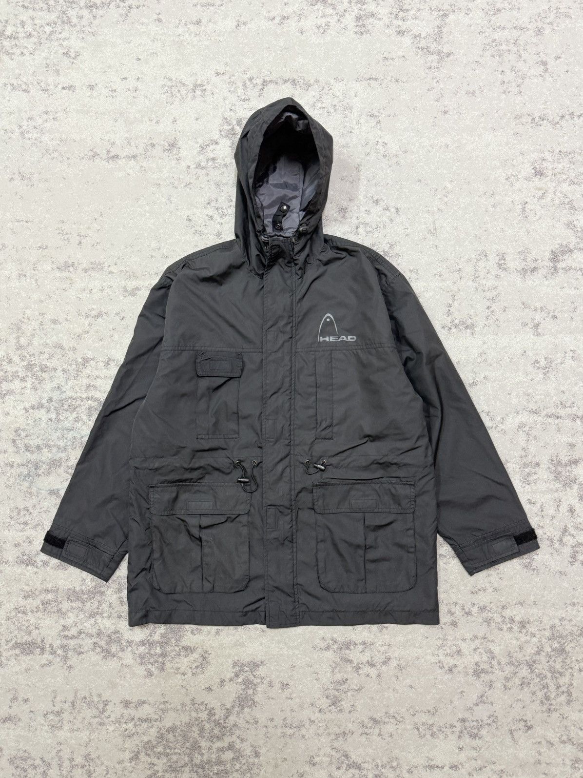 Japanese Brand Head USA utility windbreaker jacket black hooded Size US M / EU 48-50 / 2 - 3 Thumbnail