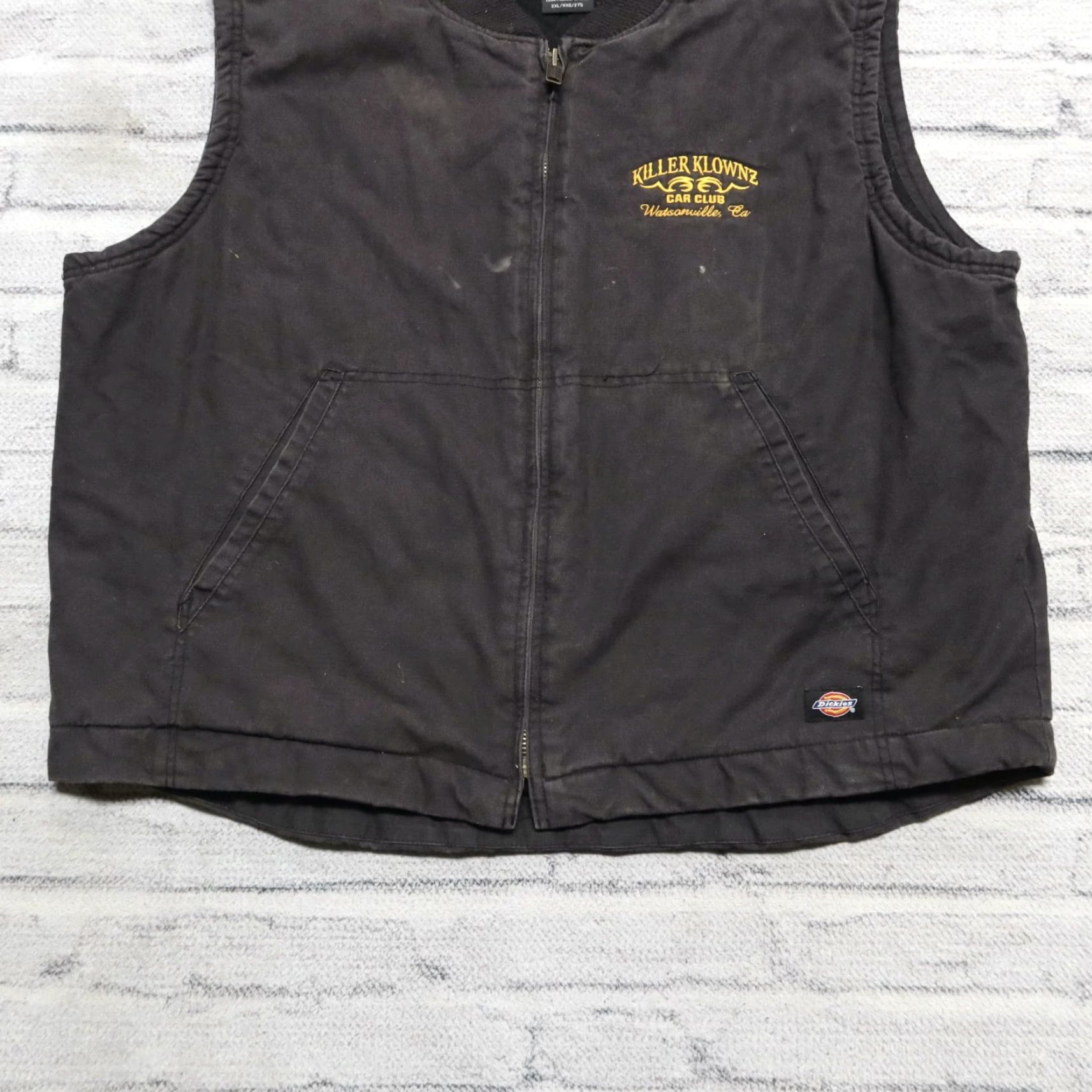 Dickies VINTAGE Killer Klownz Car Club Watsonville Ca Work Vest Dickies 2XL Black Mens Vest Size US XXL / EU 58 / 5 - 5 Thumbnail