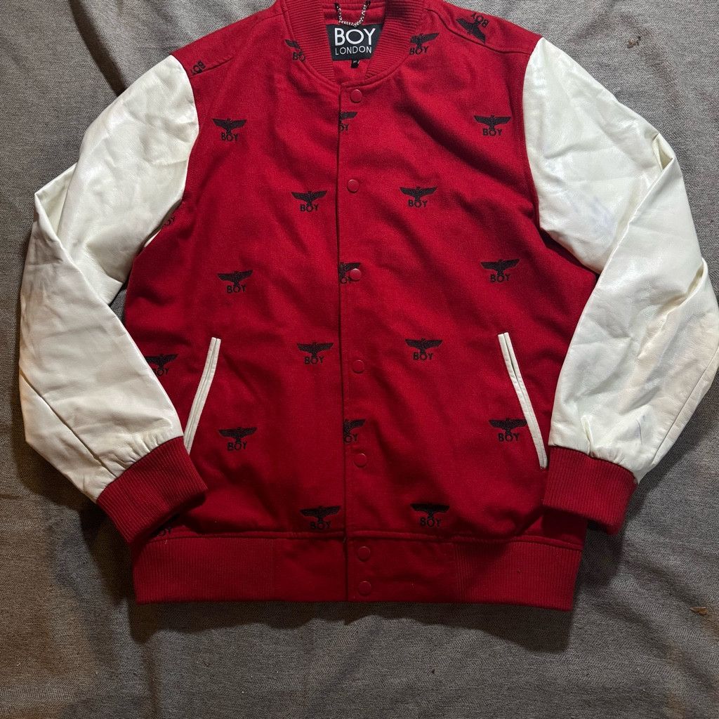 Boy London Varsity Jacket Red White