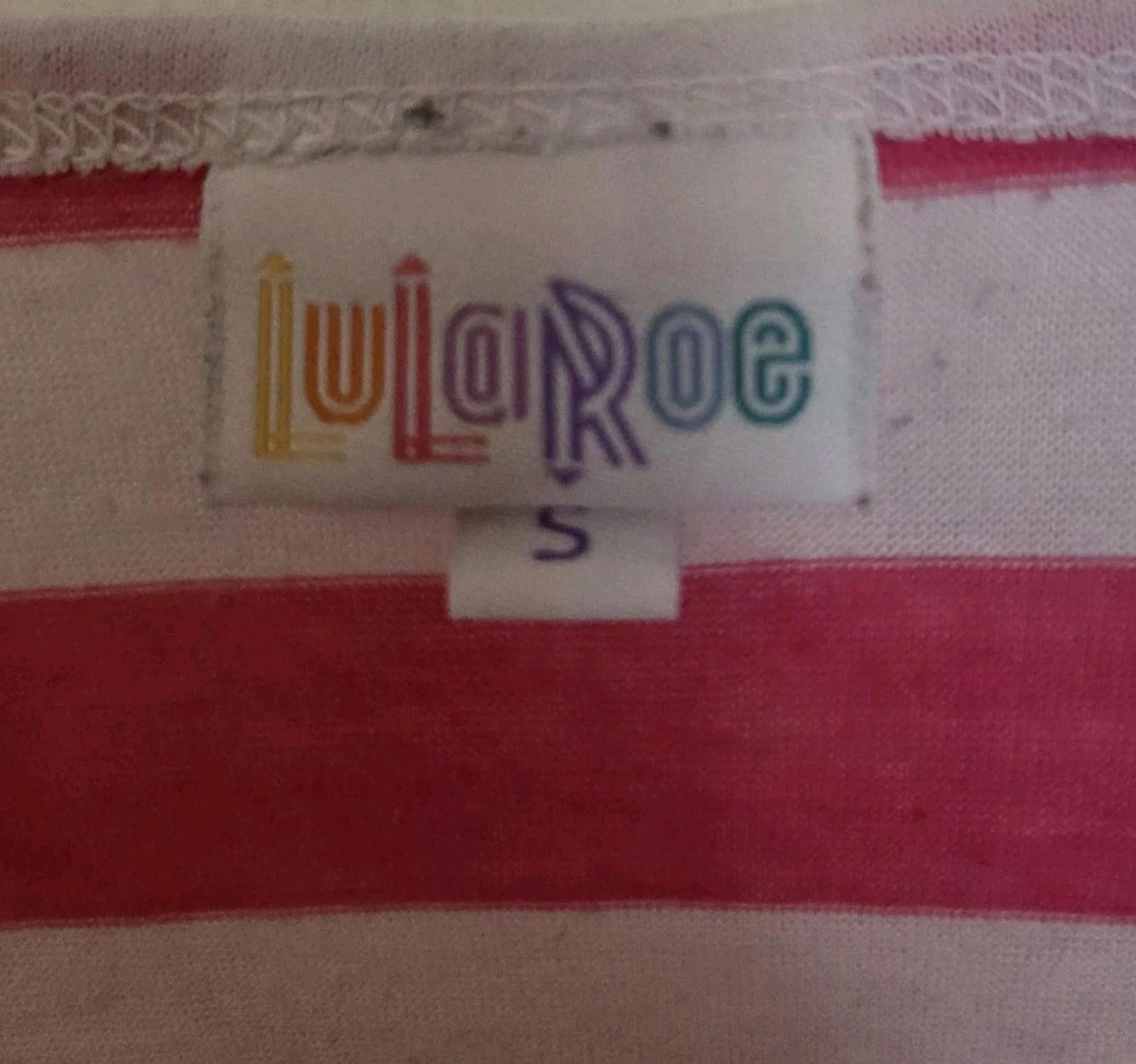 Other Lularoe Irma Tunic Pink & White Striped Size S Small Oversiz Size S / US 4 / IT 40 - 7 Thumbnail